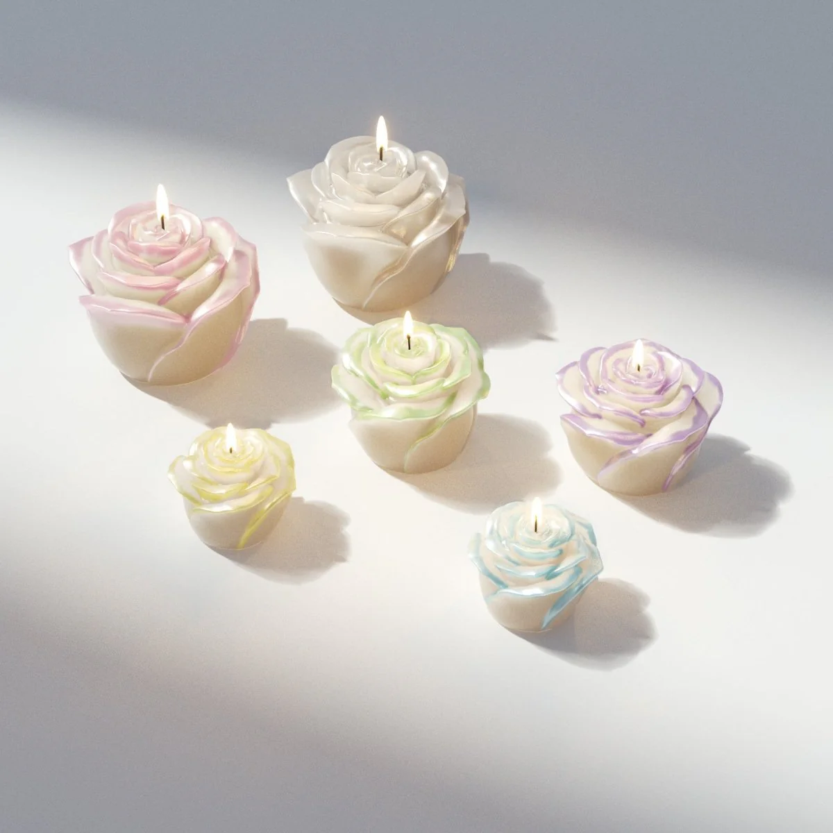 Large Rose Bloom Candle Silicone Mold - Image 6