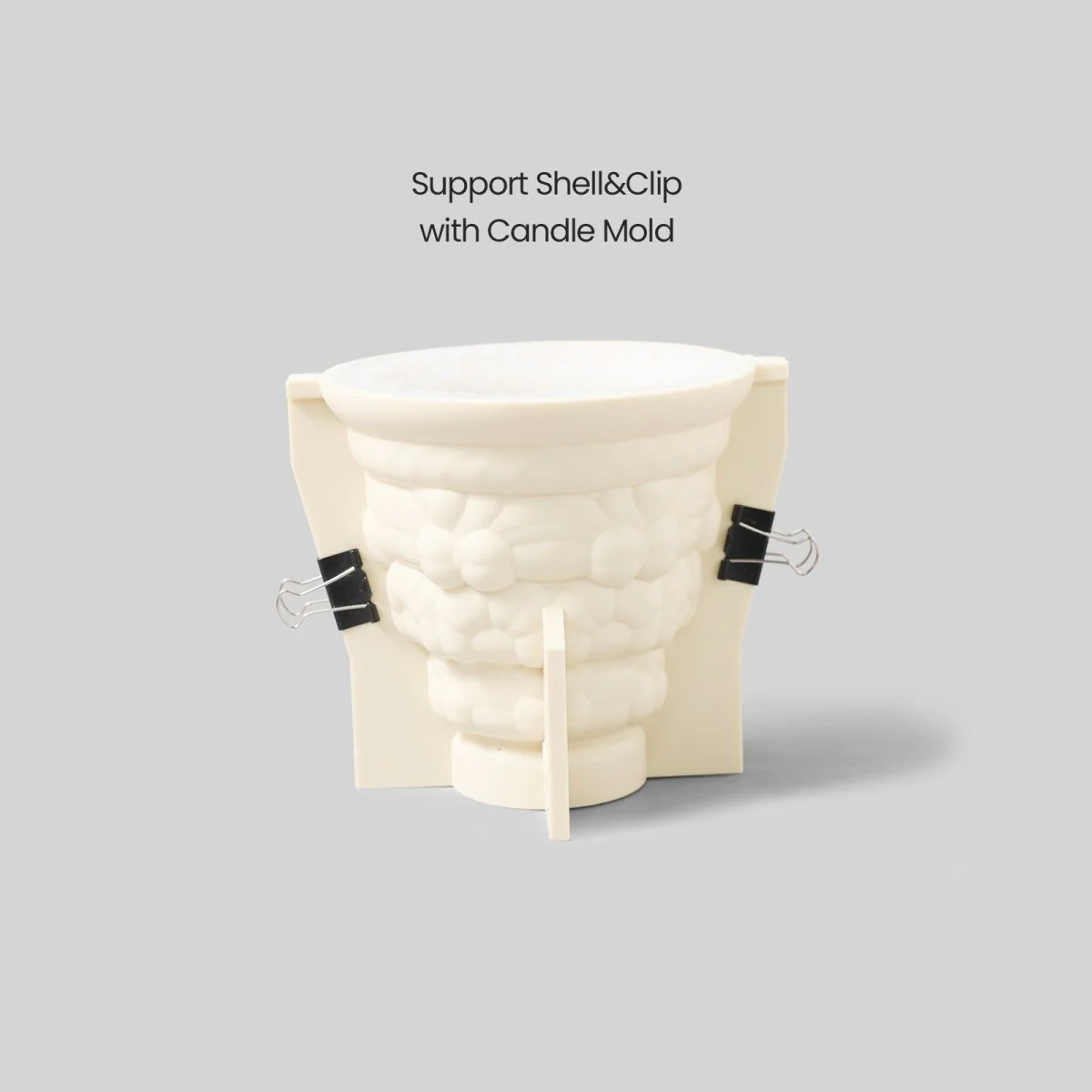 Four-tiered Large Flower & Bow Wedding Cake Candle Silicone Mold - Image 9