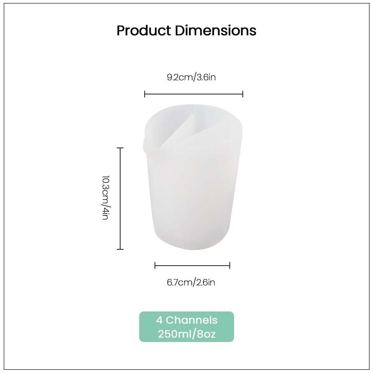 Quad-Channel Silicone Non-Stick Split Pouring Cup - Image 7