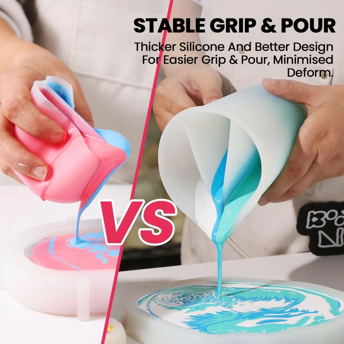 Tri-Channel Silicone Non-Stick Split Pouring Cup - Image 3