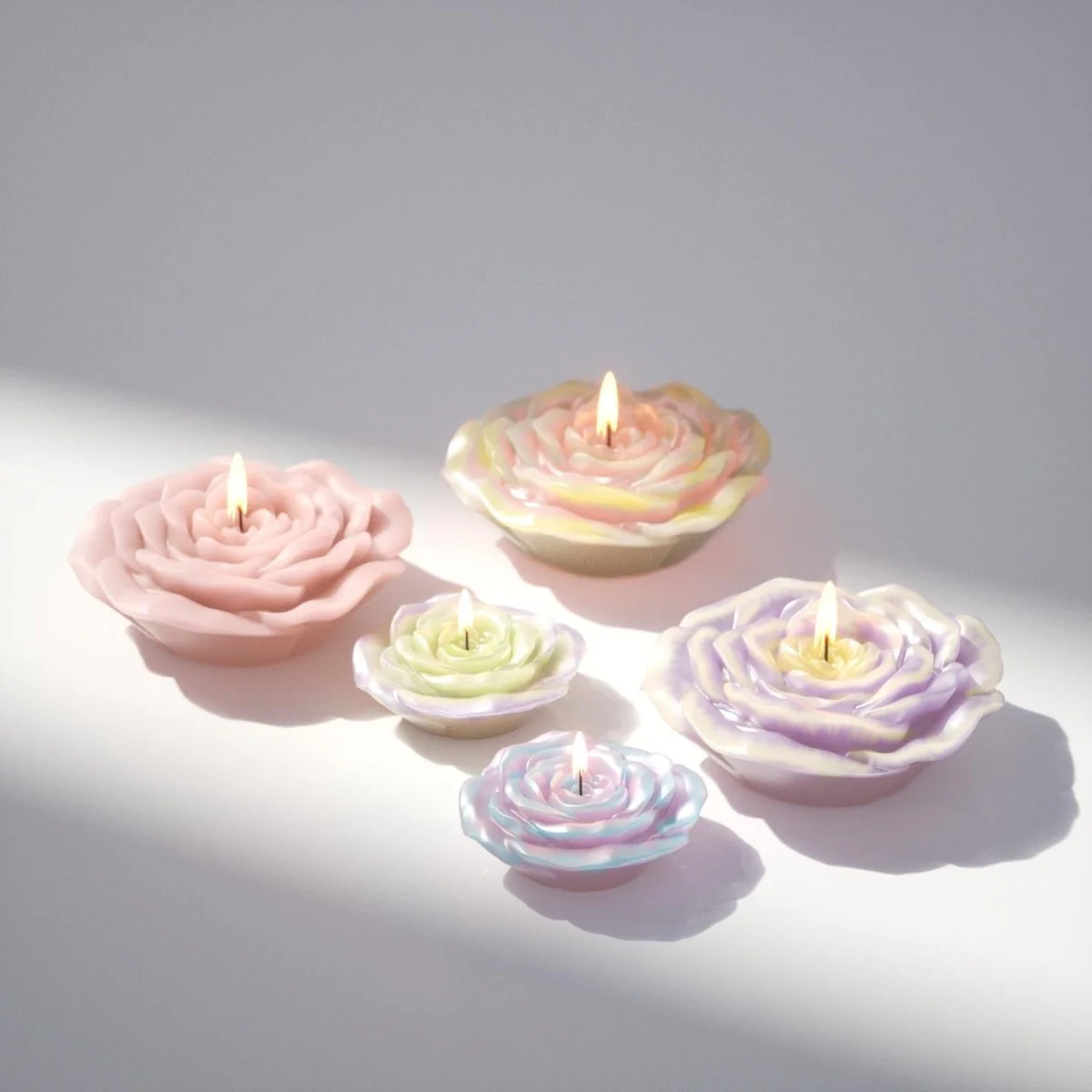 6'' Velvet Bloom Rose Candle Silicone Mold - Image 6