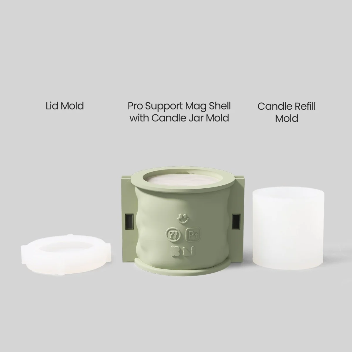 7oz Embrace of Love Heart Candle Jar Silicone with Candle Refill Mold - Image 11