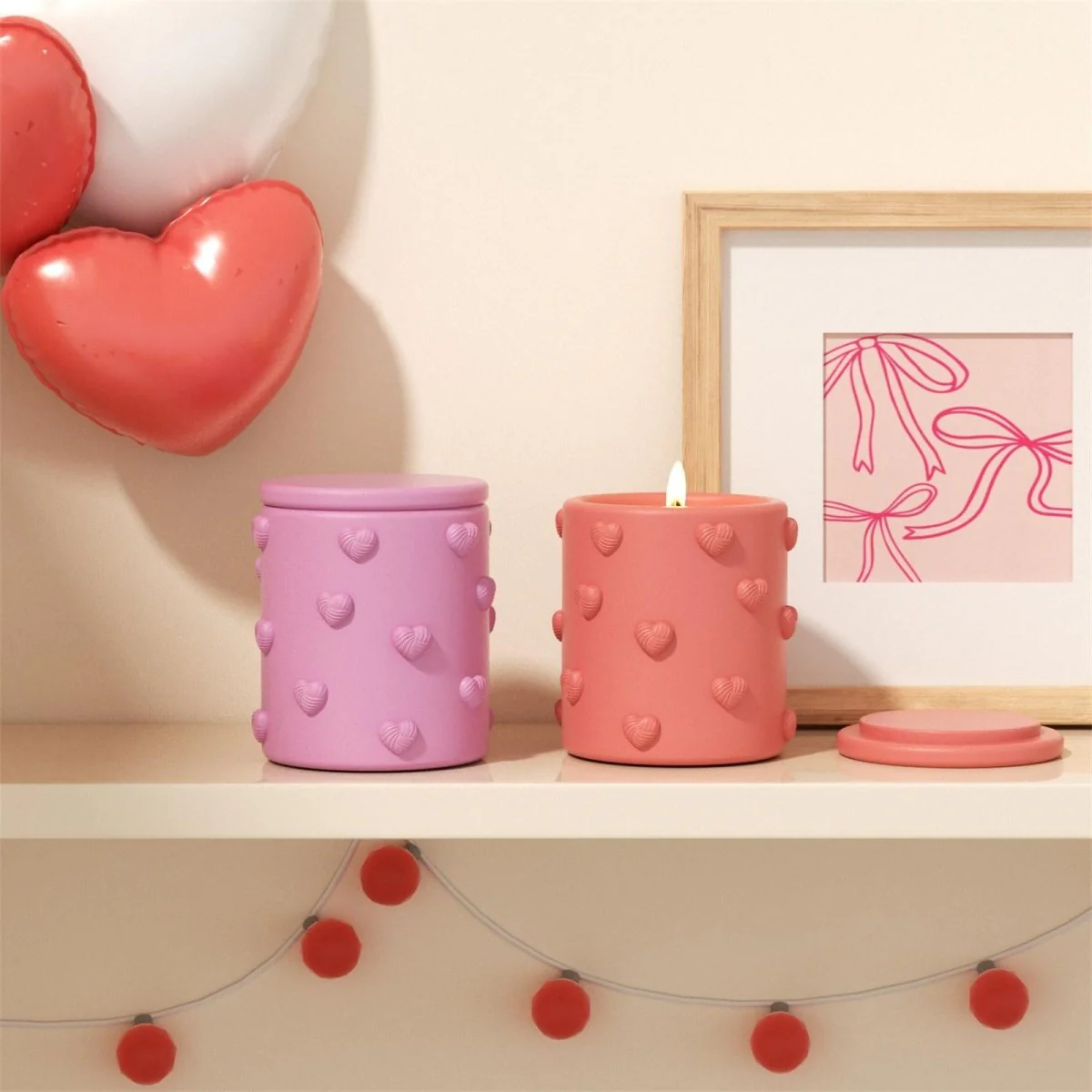 7oz Embrace of Love Heart Candle Jar Silicone with Candle Refill Mold - Image 4