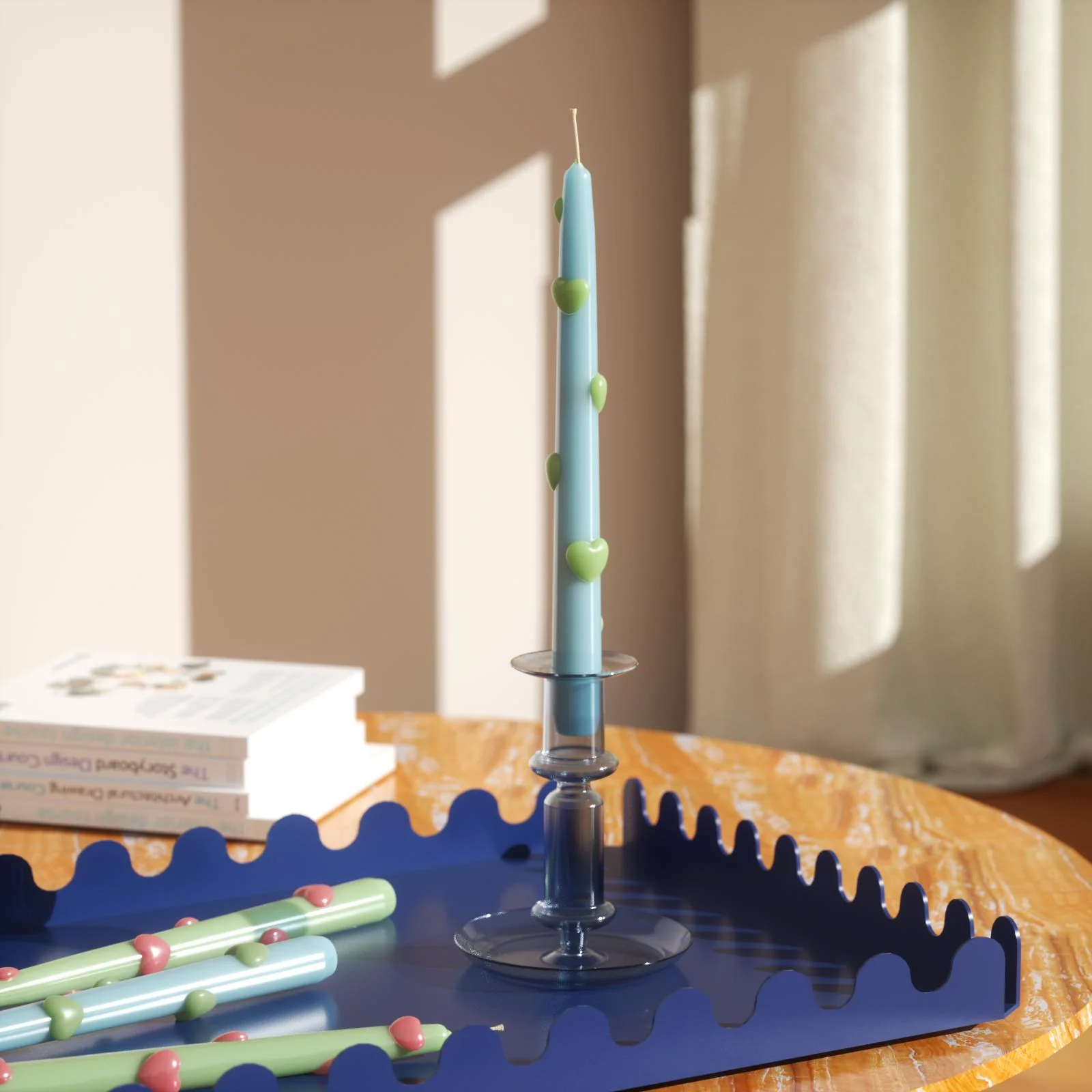 Love Heart Taper Candle - Image 5