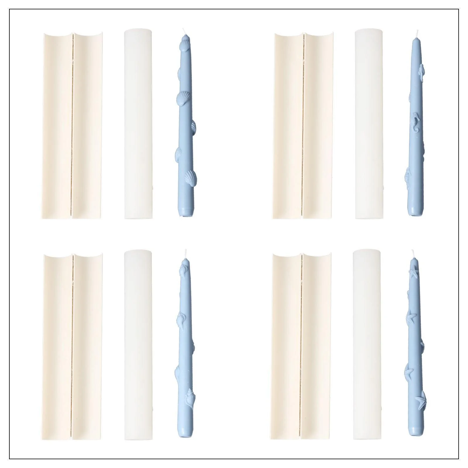Marine Series Taper Candle Silicone Mold Collection - Image 15
