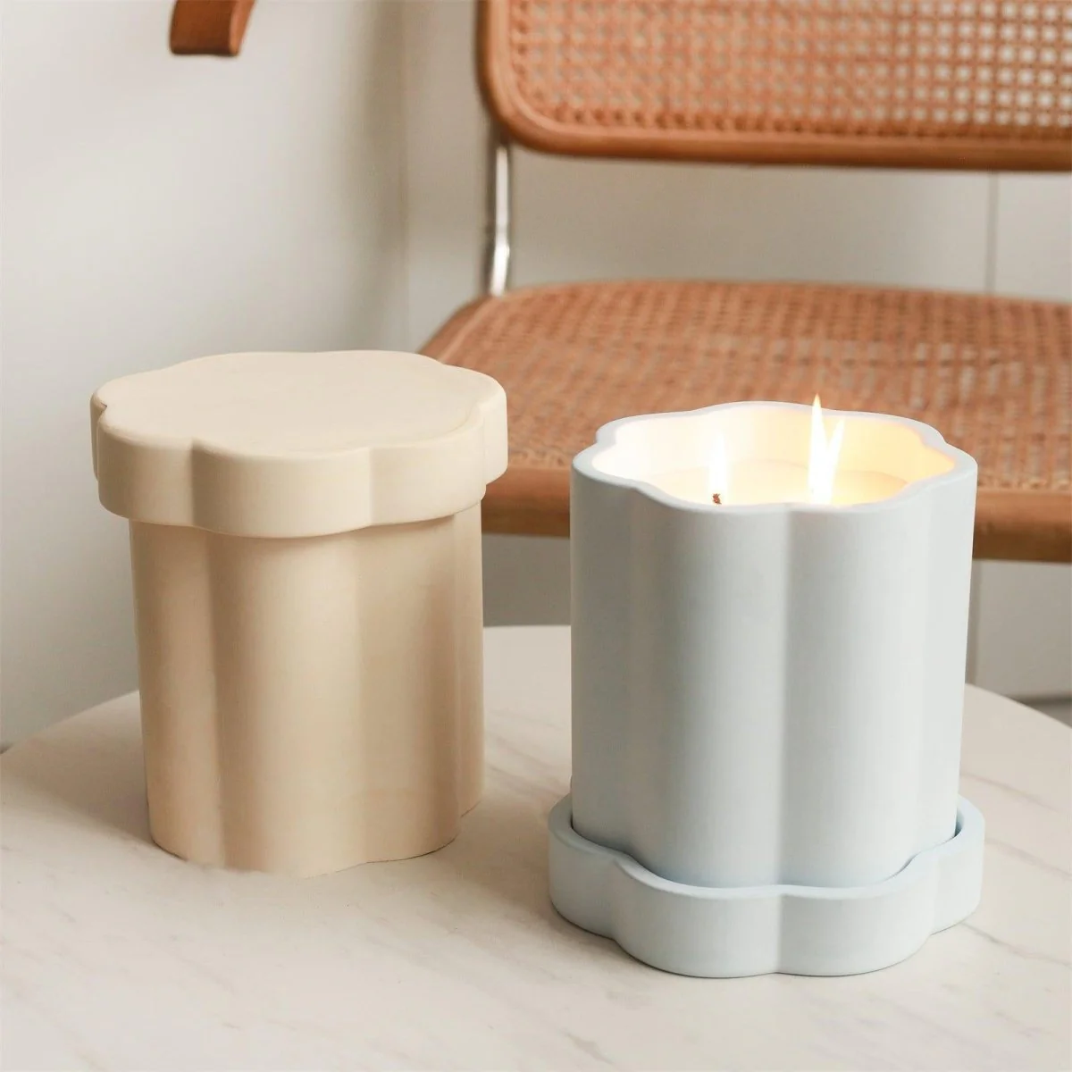 Max Floral Column 46oz Candle Jar Silicone Mold - Image 6