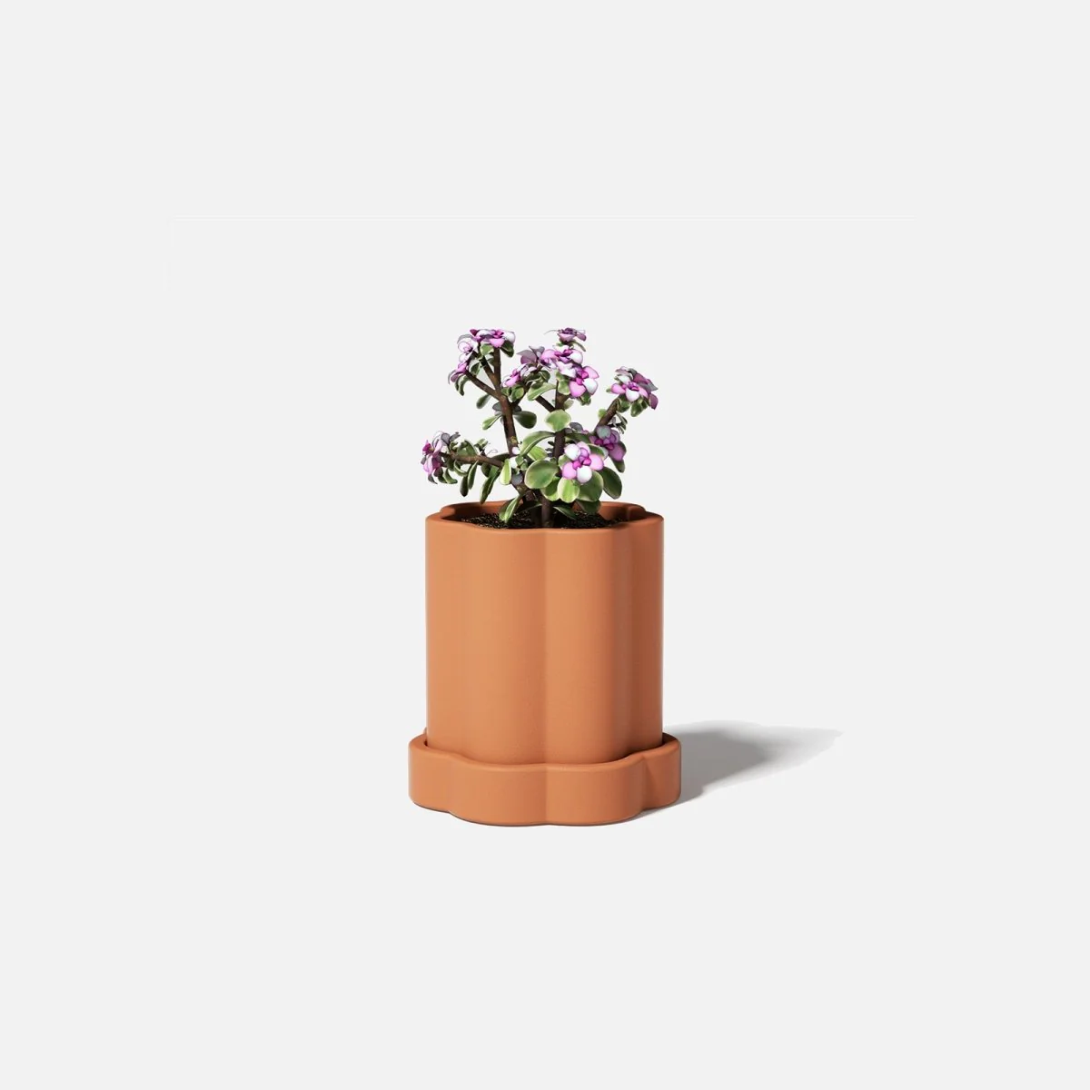 Medium Floral Column Plant Pot Silicone Mold