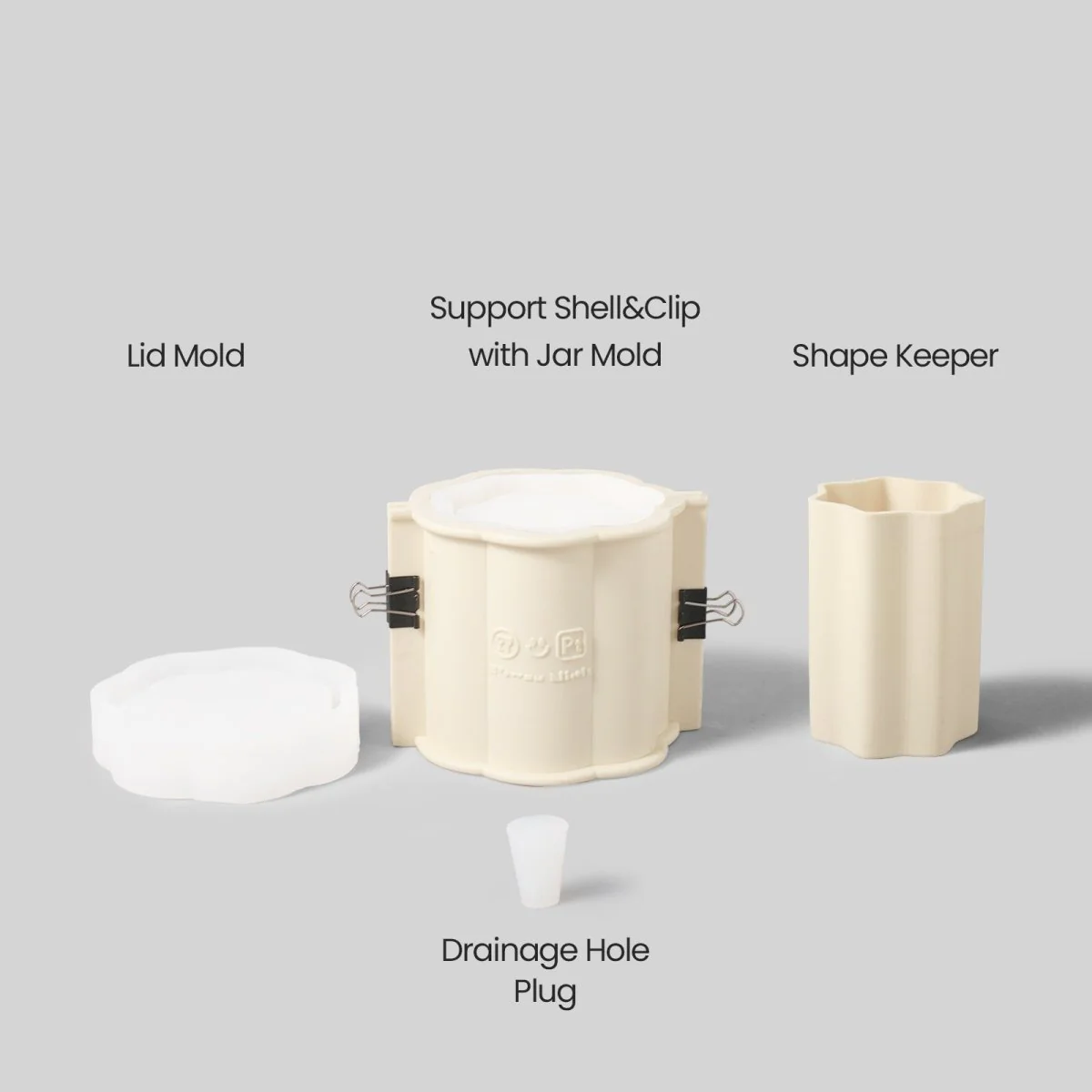 Medium Floral Column Plant Pot Silicone Mold - Image 10