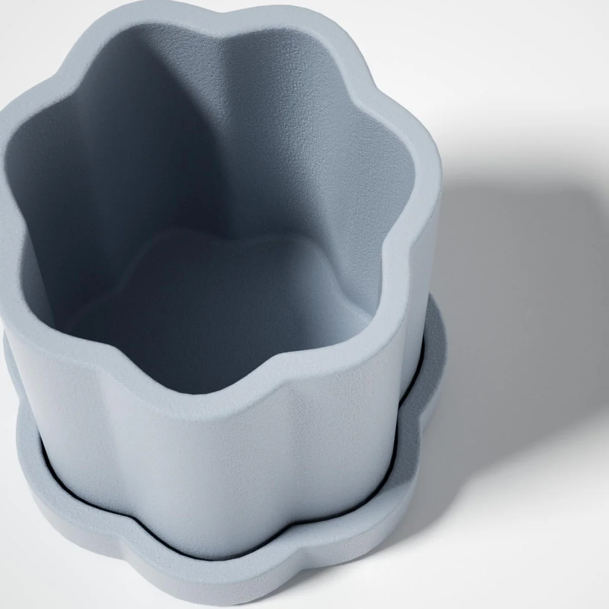 Medium Floral Column Plant Pot Silicone Mold - Image 6