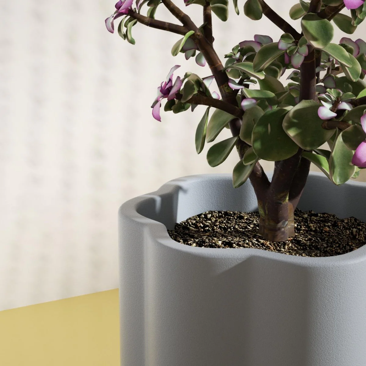 Medium Floral Column Plant Pot Silicone Mold - Image 7