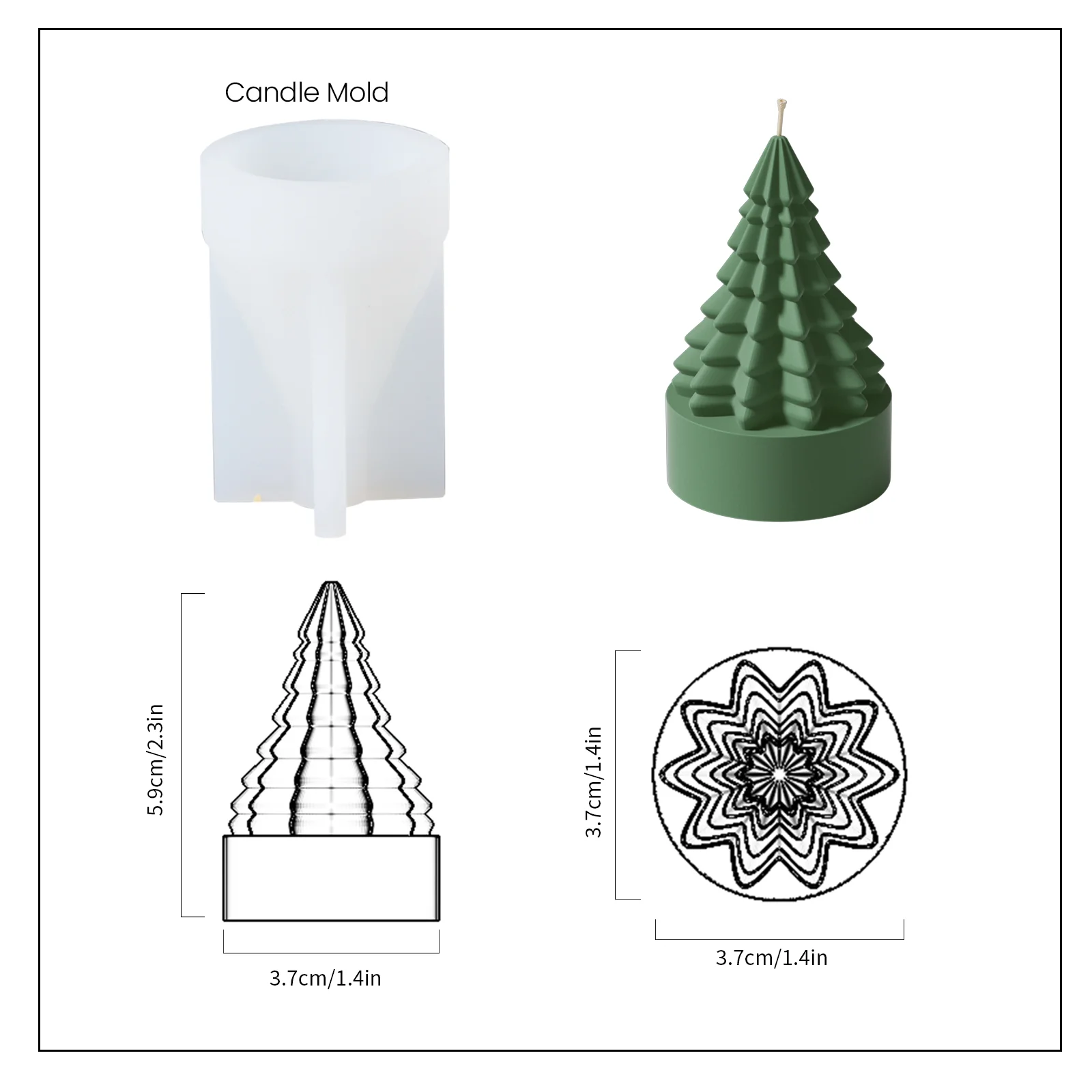 Mini Christmas Tree Candle Mold - Image 11