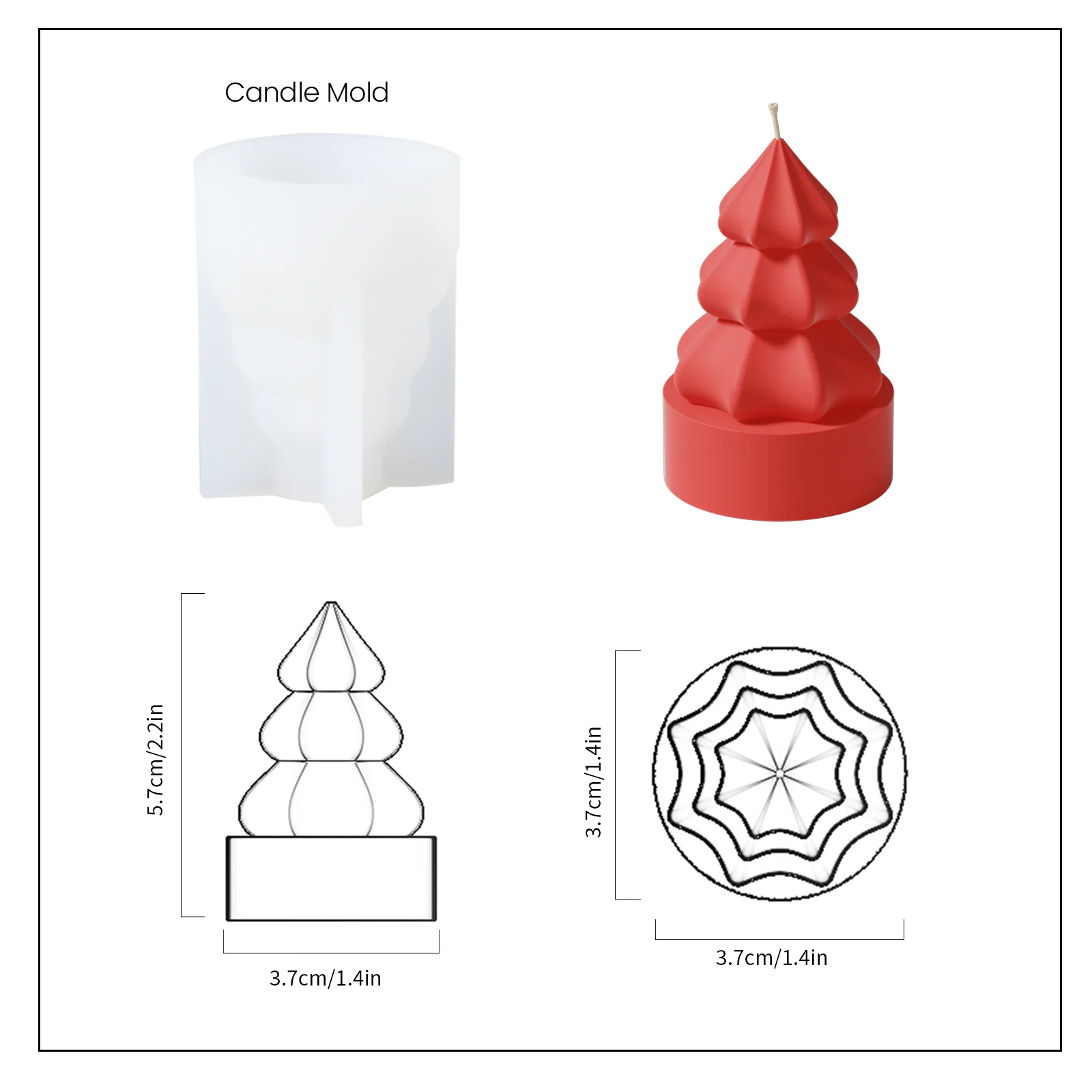 Mini Christmas Tree Candle Mold - Image 12