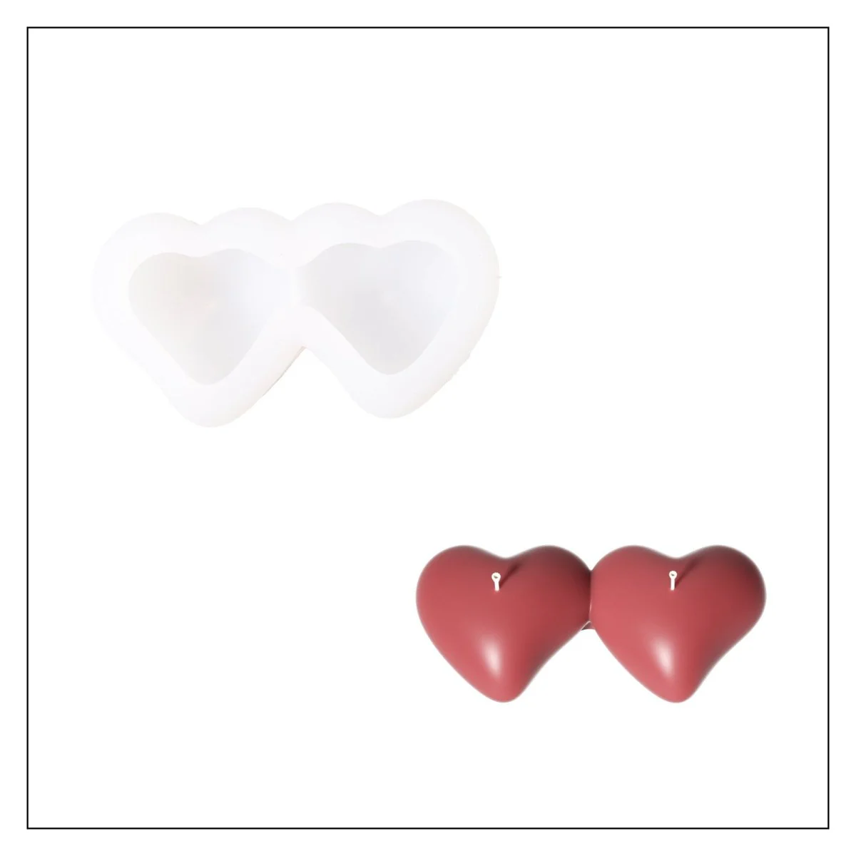 Heart-to-Heart Mini Candle Silicone Mold - Image 11