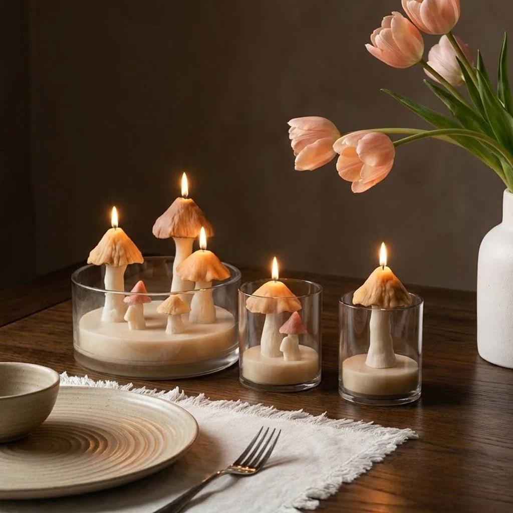 Mini Mushroom Forest Container Candle Silicone Mold Collection - Image 2