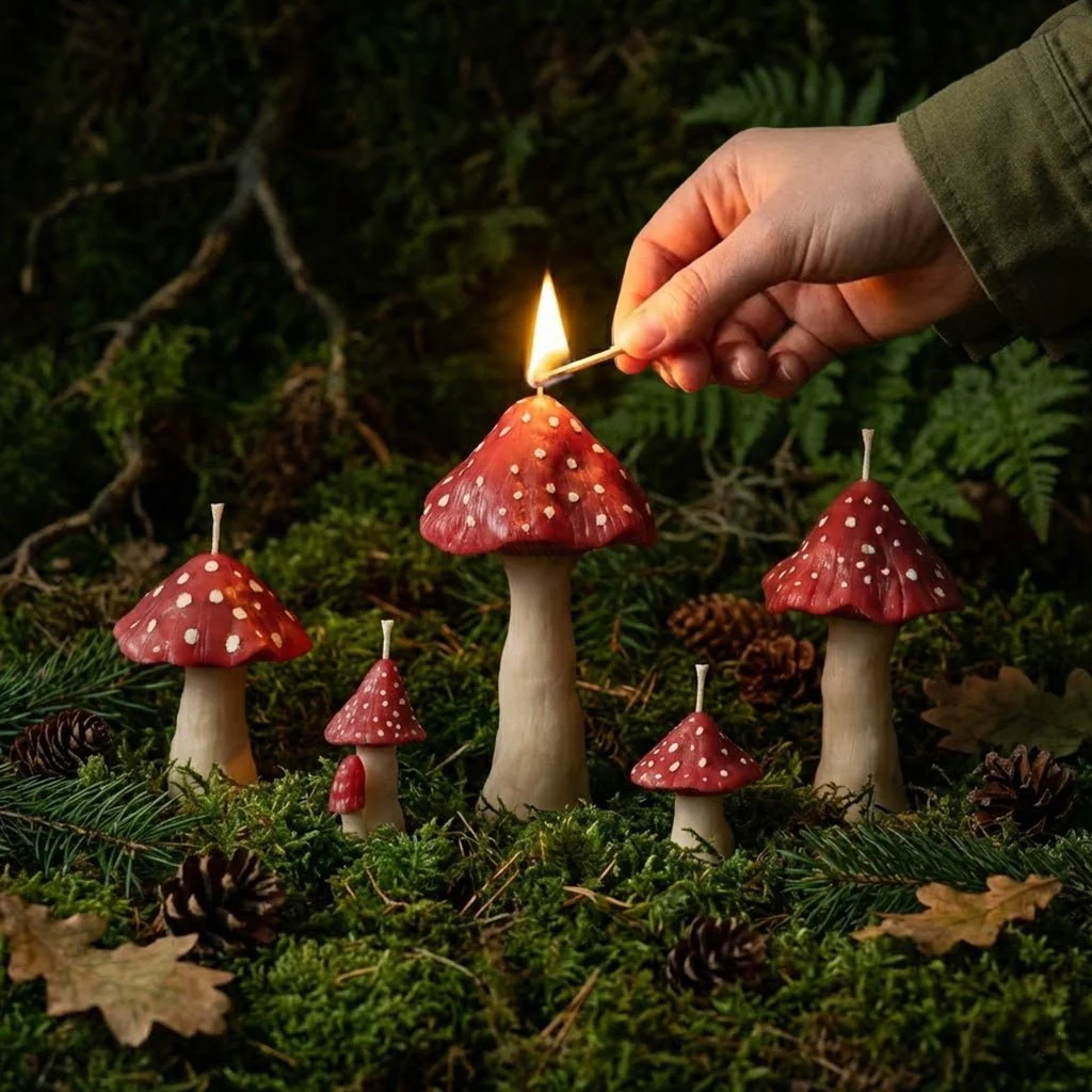 Mini Mushroom Forest Container Candle Silicone Mold Collection - Image 3