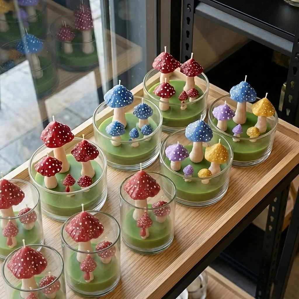 Mini Mushroom Forest Container Candle Silicone Mold Collection - Image 4
