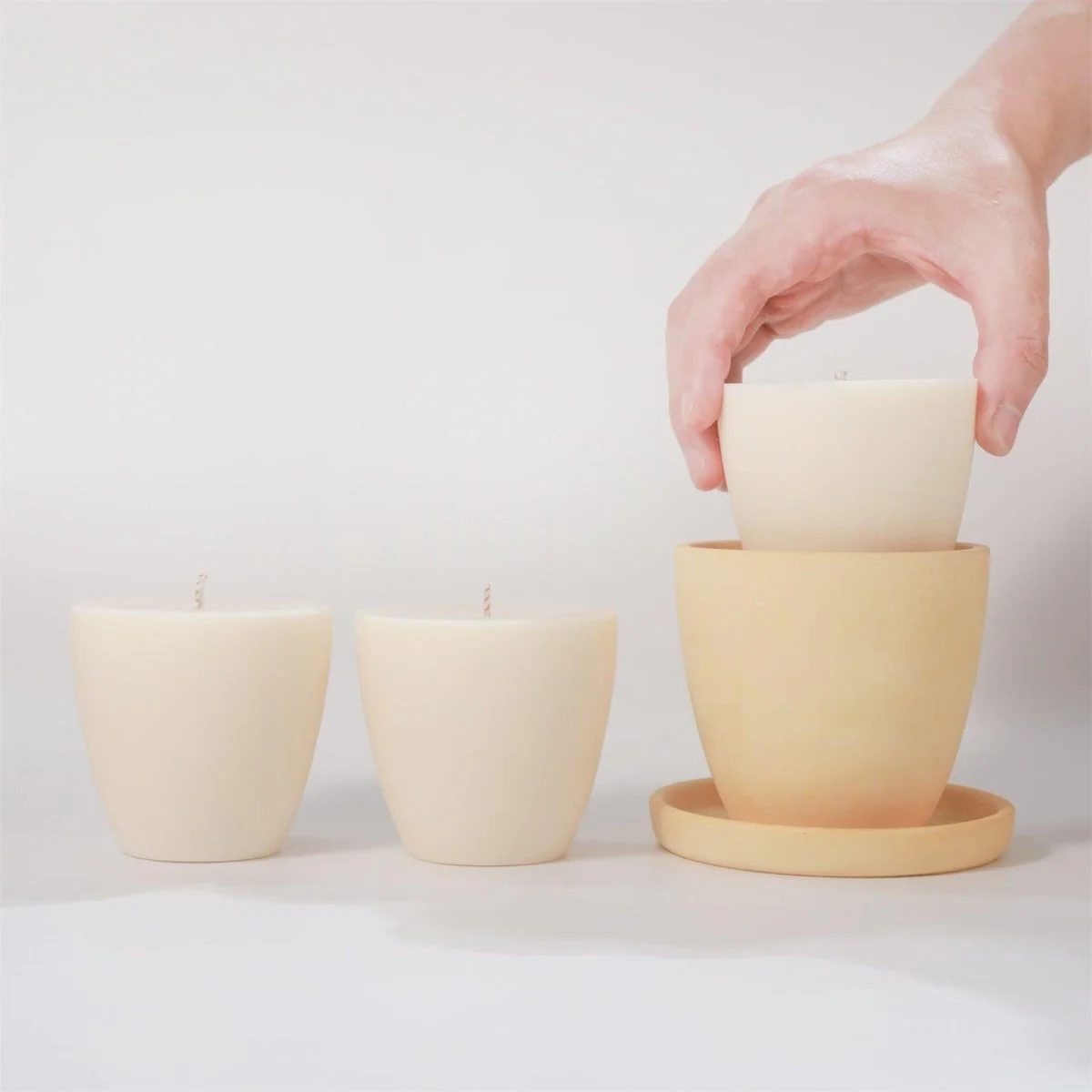 Minimalist Bowl-Shaped Candle Jar Silicone Mold & 9oz Candle Refill Silicone Mold - Image 7