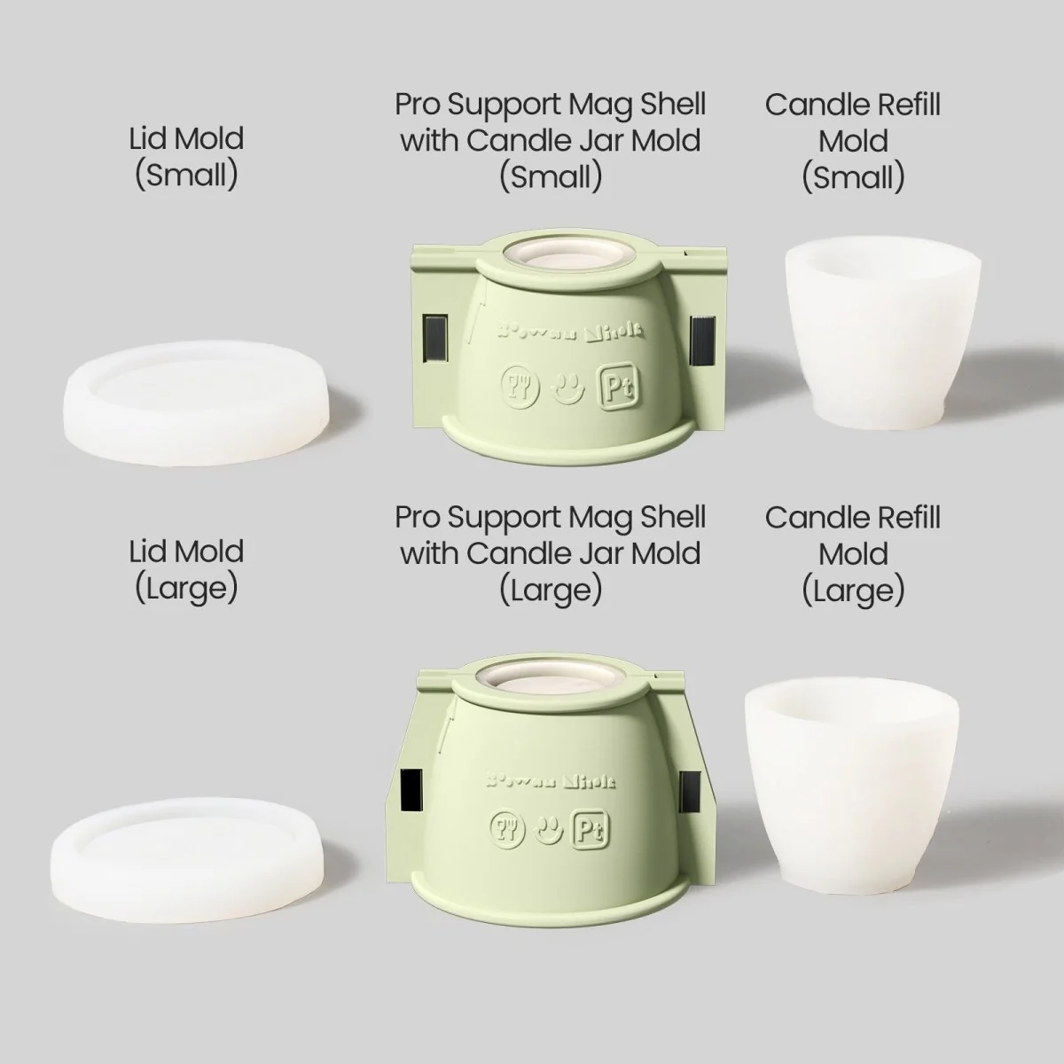 Minimalist Bowl-Shaped Candle Jar Silicone Mold & Candle Refill Mold - Image 10