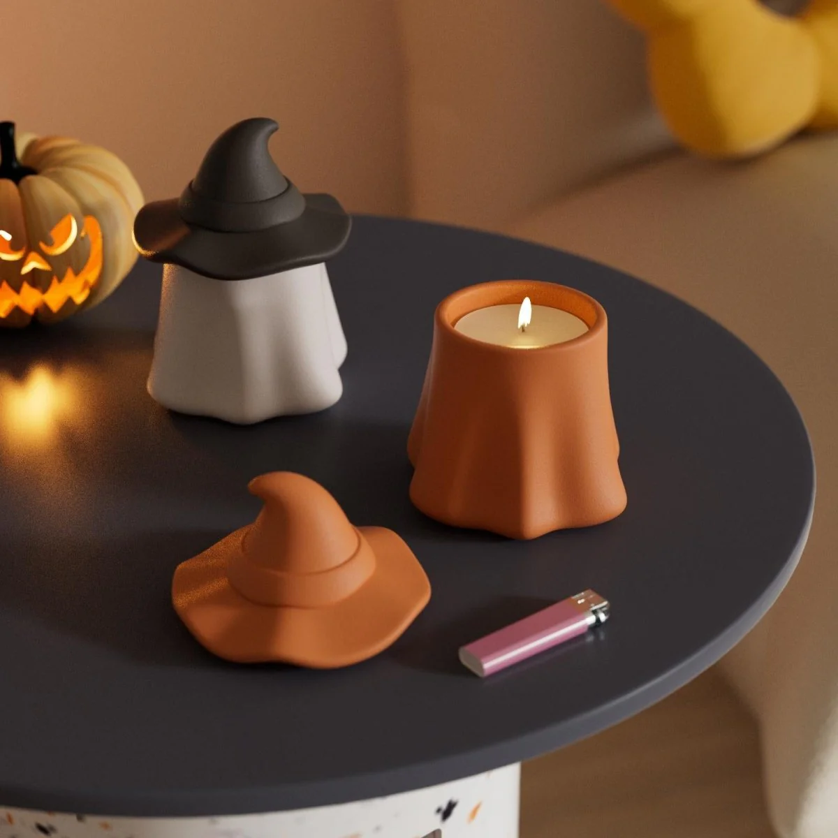 Ghost Wizard Candle Jar Silicone Mold & Candle Refill Silicone Mold - Image 5