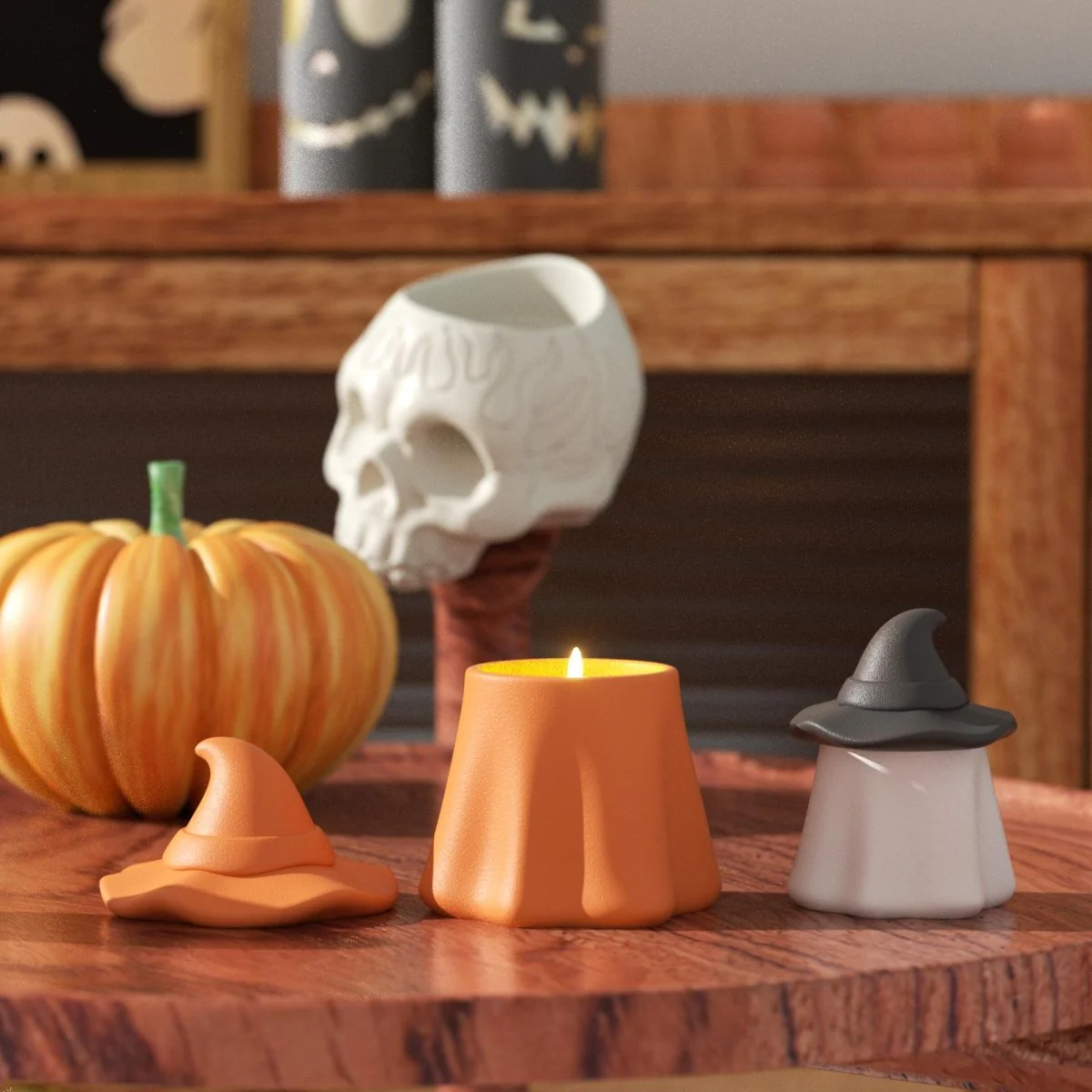 Ghost Wizard Candle Jar Silicone Mold & Candle Refill Silicone Mold - Image 6
