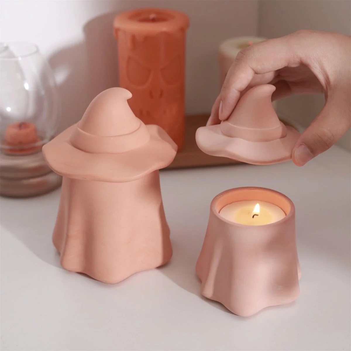 Ghost Wizard Candle Jar Silicone Mold & Candle Refill Silicone Mold - Image 8