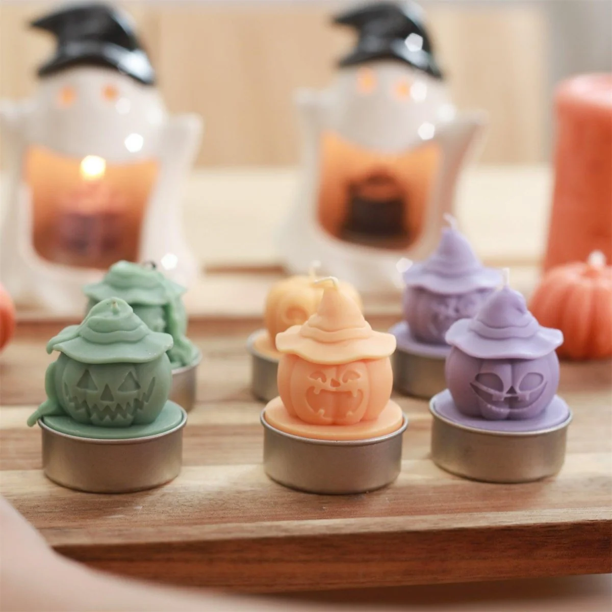 Witch's Hat - Spooky Smile Pumpkin Tealight Candle Silicone Mold Collection for Halloween - Image 5