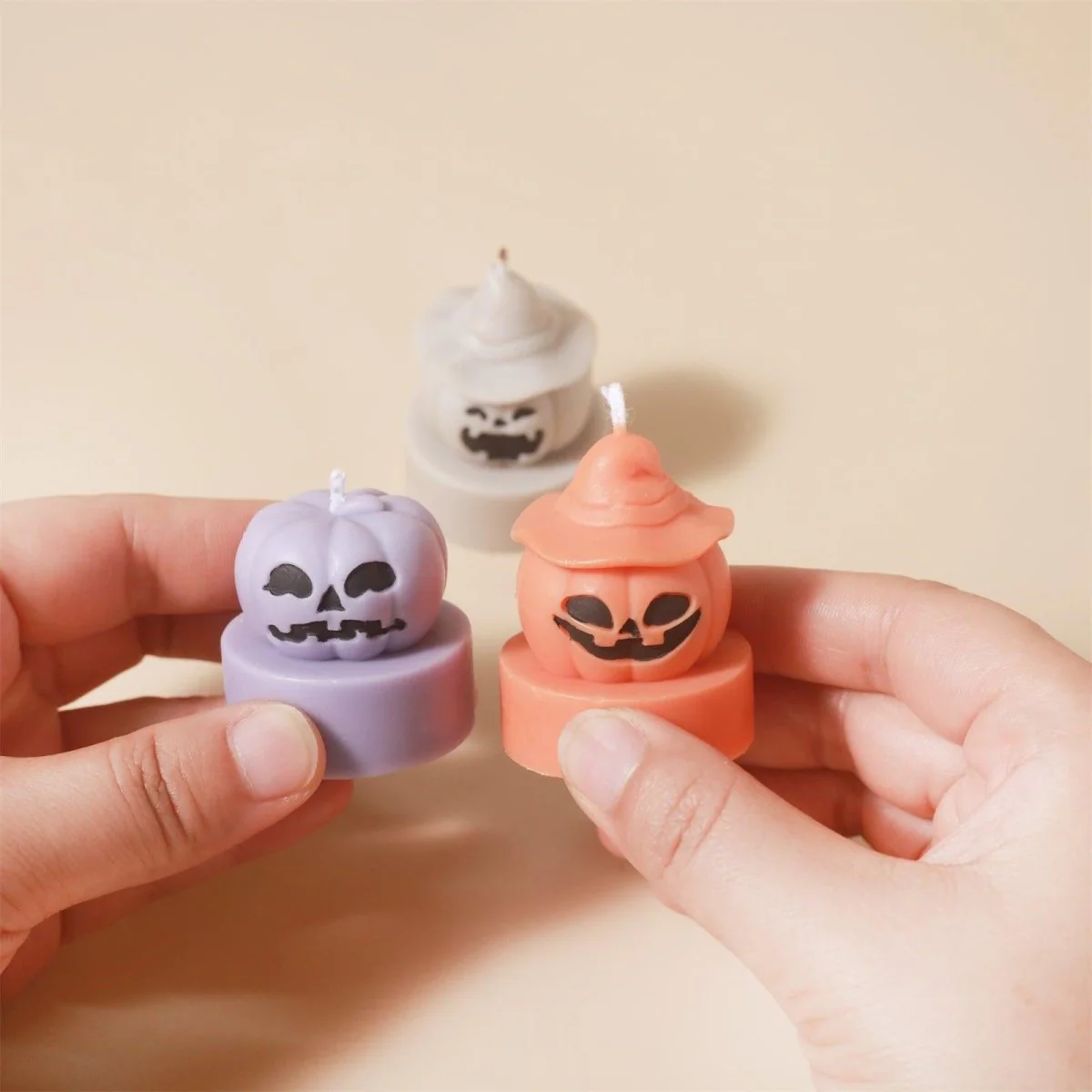 Witch's Hat - Spooky Smile Pumpkin Tealight Candle Silicone Mold Collection for Halloween - Image 6