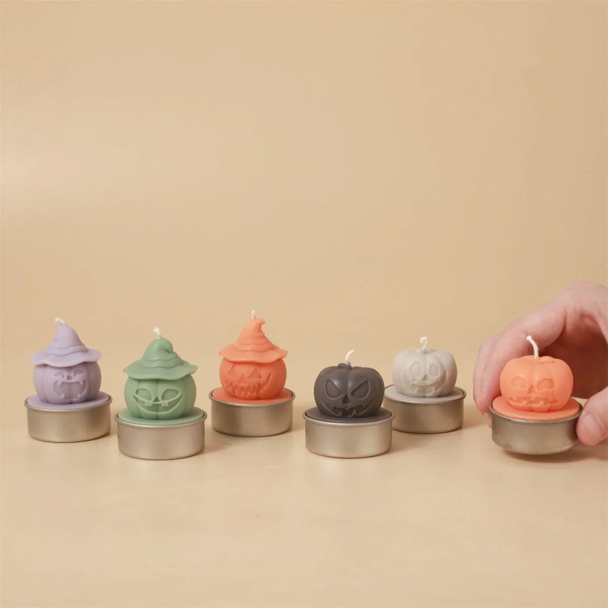 Witch's Hat - Spooky Smile Pumpkin Tealight Candle Silicone Mold Collection for Halloween - Image 8