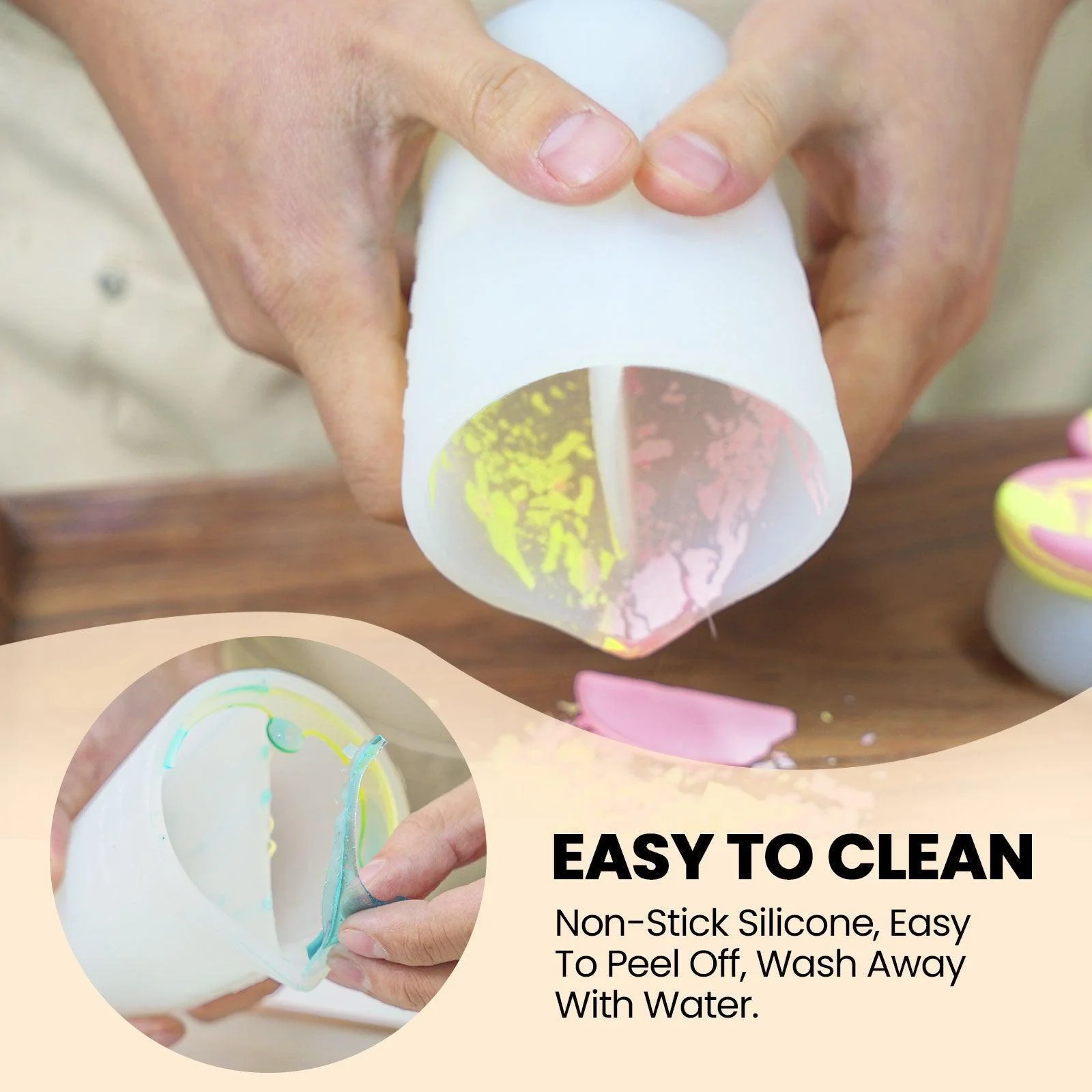 Dual-Channel Silicone Non-Stick Split Pouring Cup - Image 5