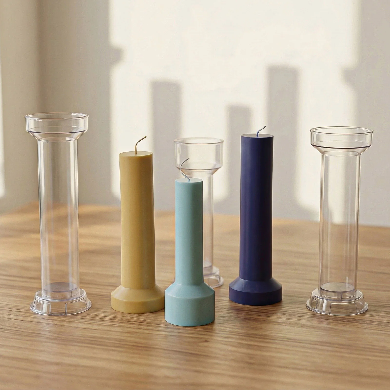 Modern Acrylic Pillar Candle Mold Set - Image 6