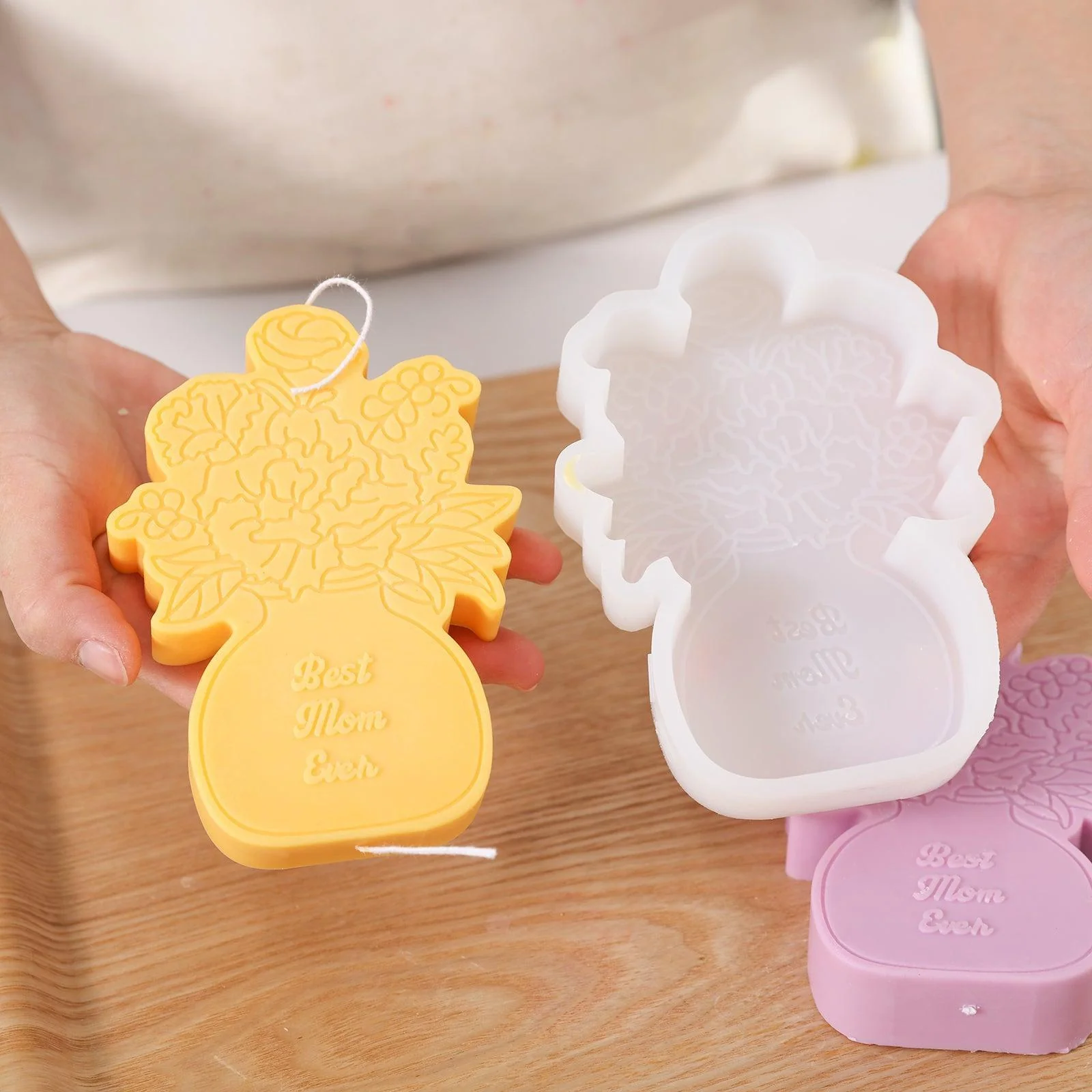 Mother's Day Vase Shaped Candle Vase Mould - Ⅱ - Image 6