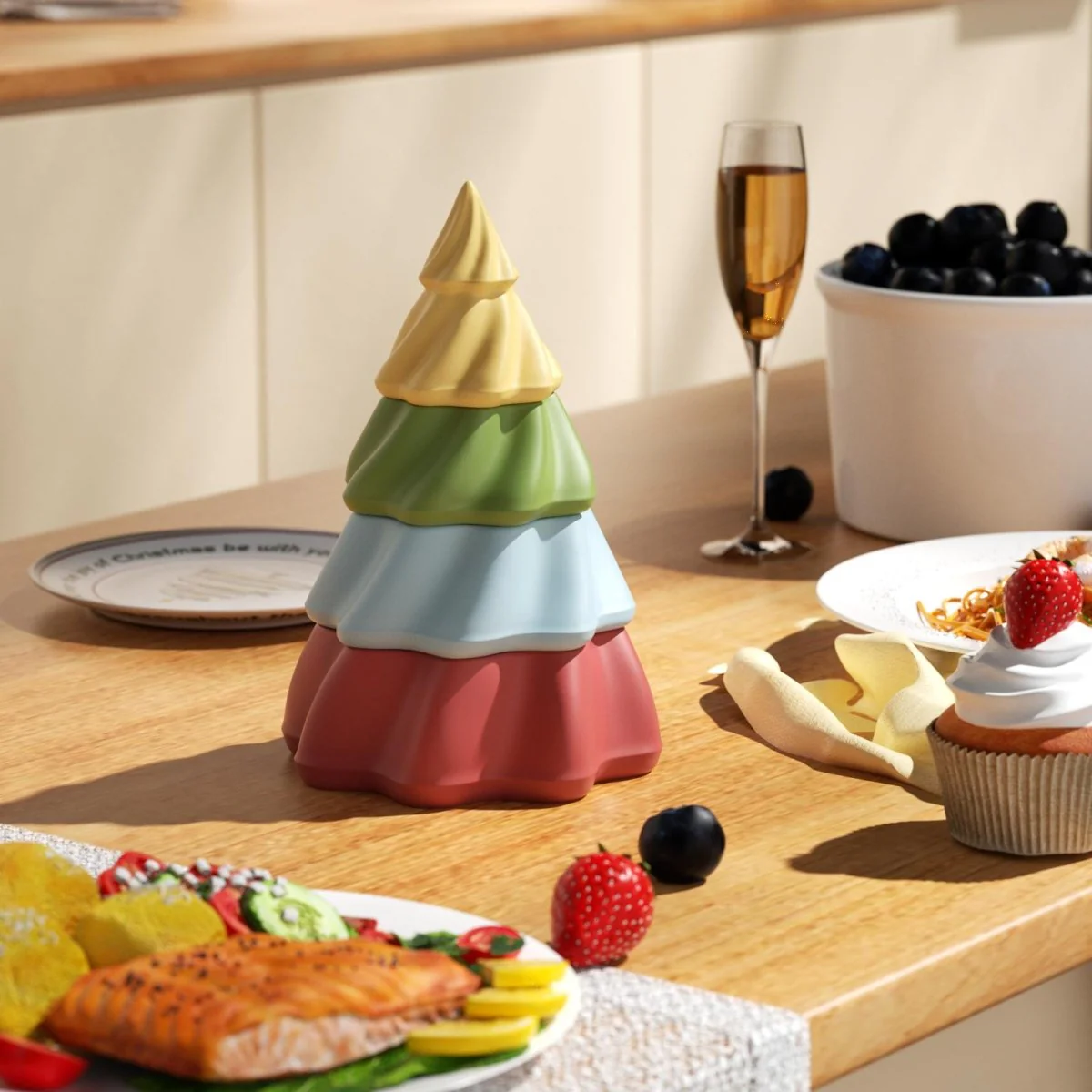 Mystical Stacking Christmas Tree Candle Jar Silicone Mold - Image 5