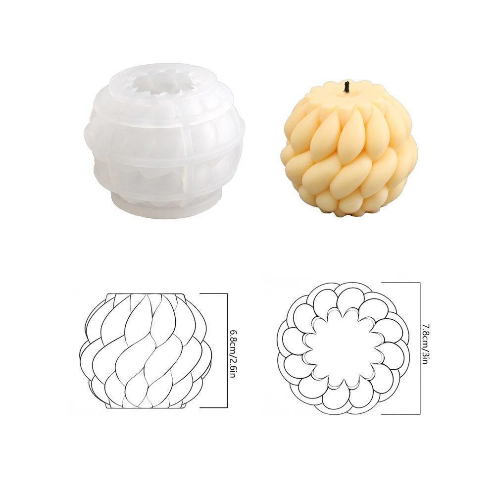 Spiral Braided Candle Silicone Mold - Image 6