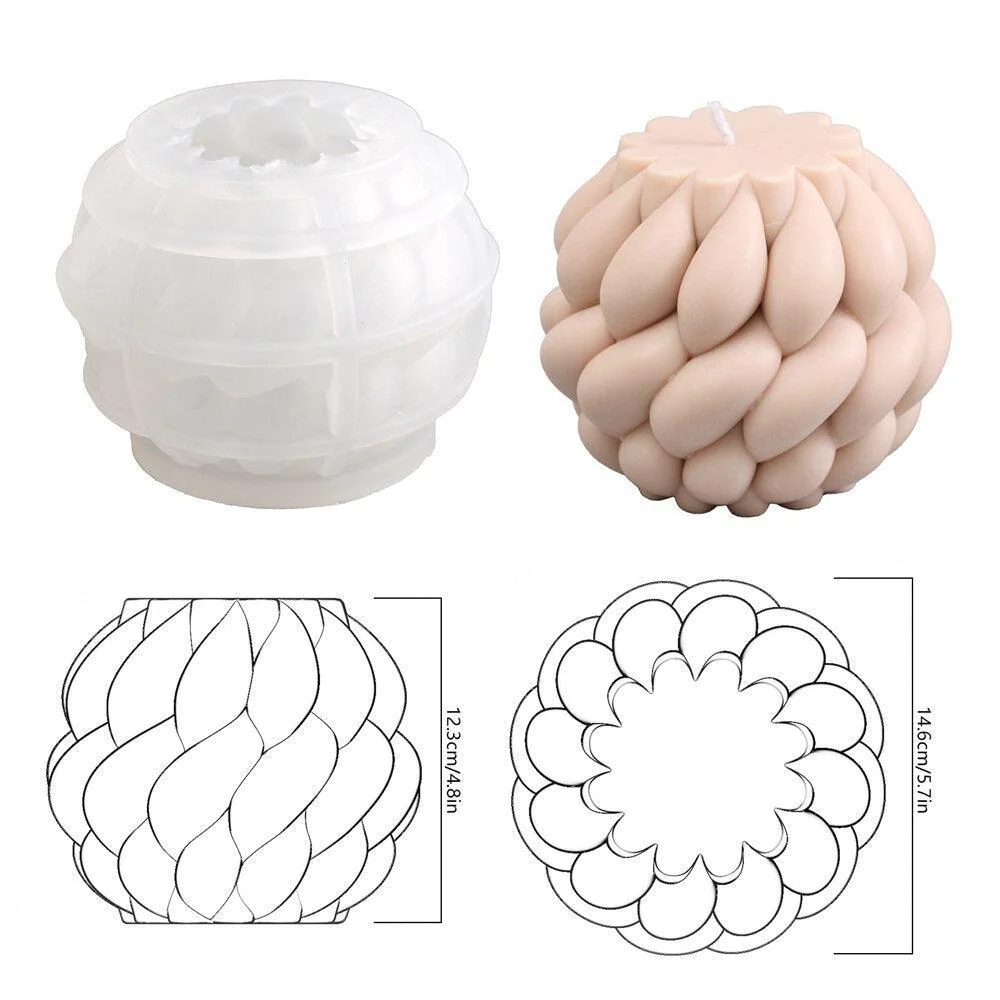 Spiral Braided Candle Silicone Mold - Image 8