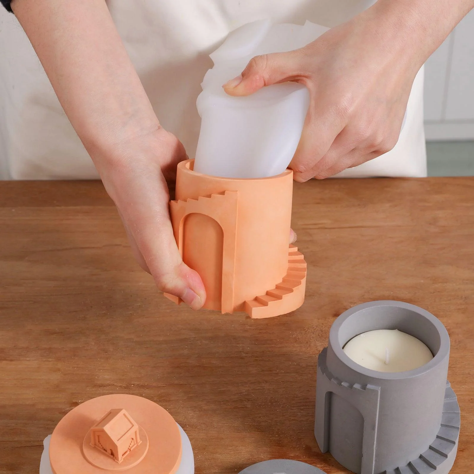 Architectural Style Candle Jar Silicone Mold - Image 3