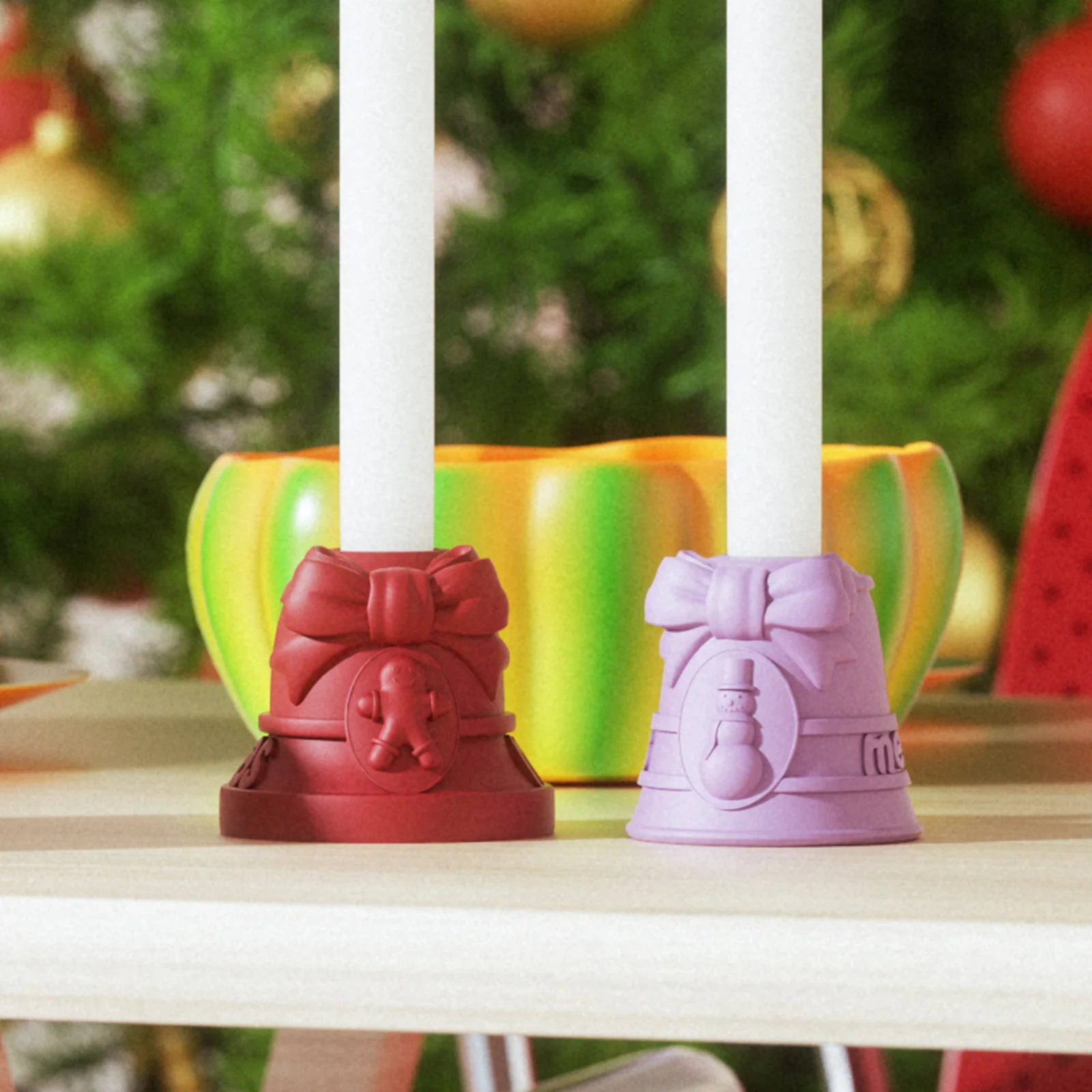 Gingerbread Man Christmas Bell Taper Candle Holder Silicone Mold - Image 7