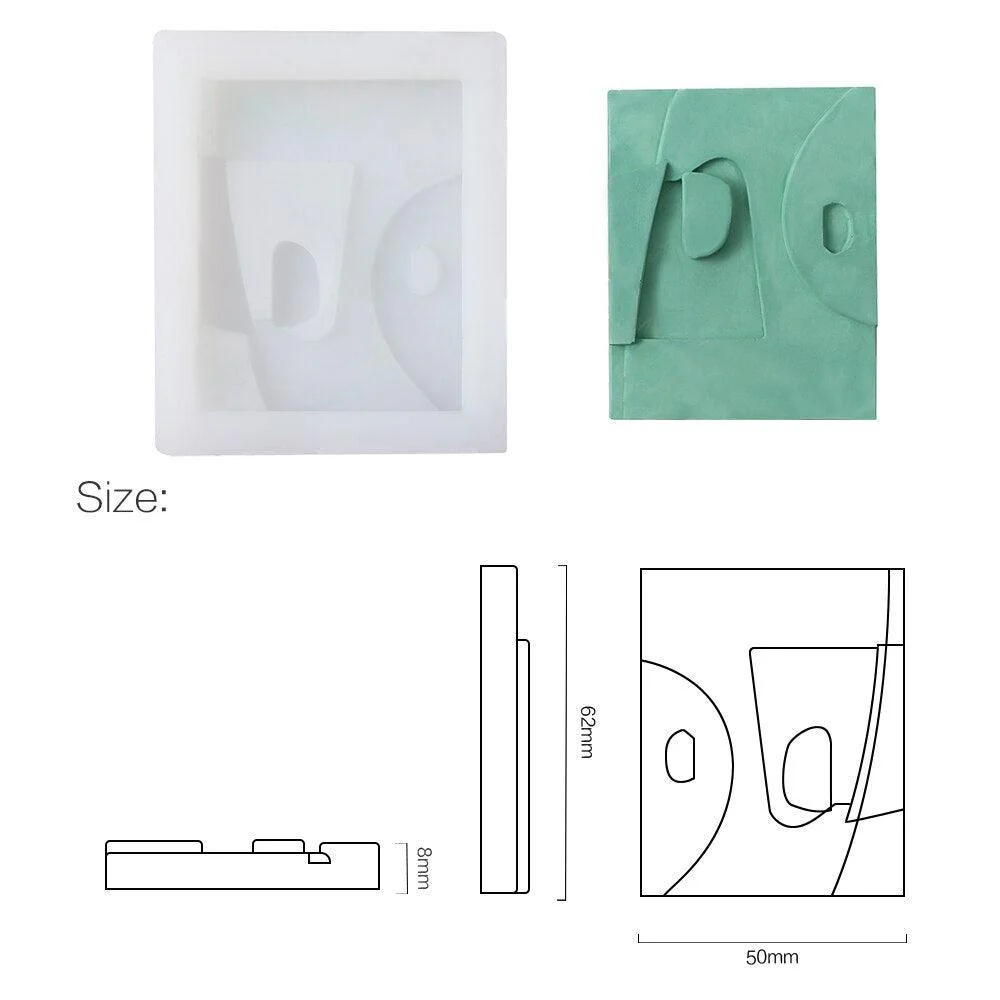 Nicole Concrete Fridge Magnet Silicone Mold - Image 11