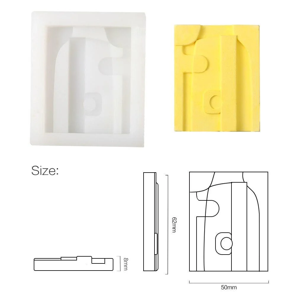 Nicole Concrete Fridge Magnet Silicone Mold - Image 6