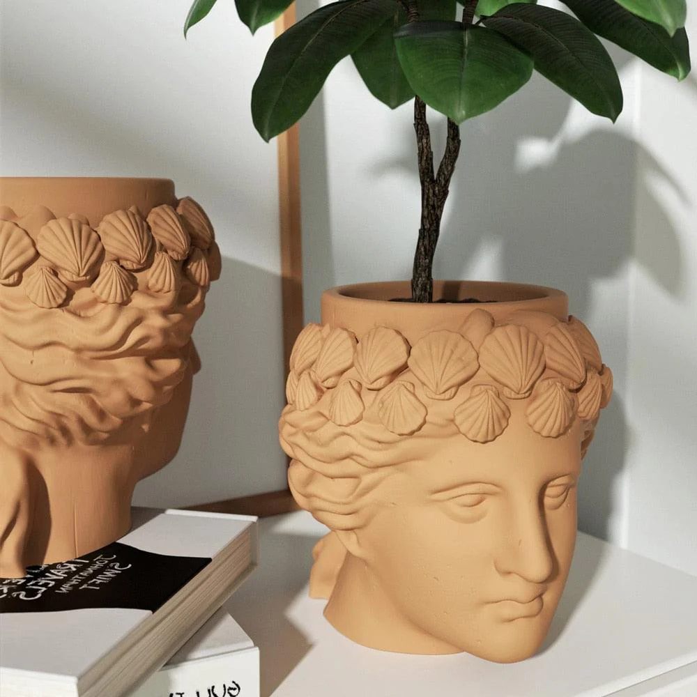 Aphrodite Head Statue Concrete Planter Silicone Mold - Image 4