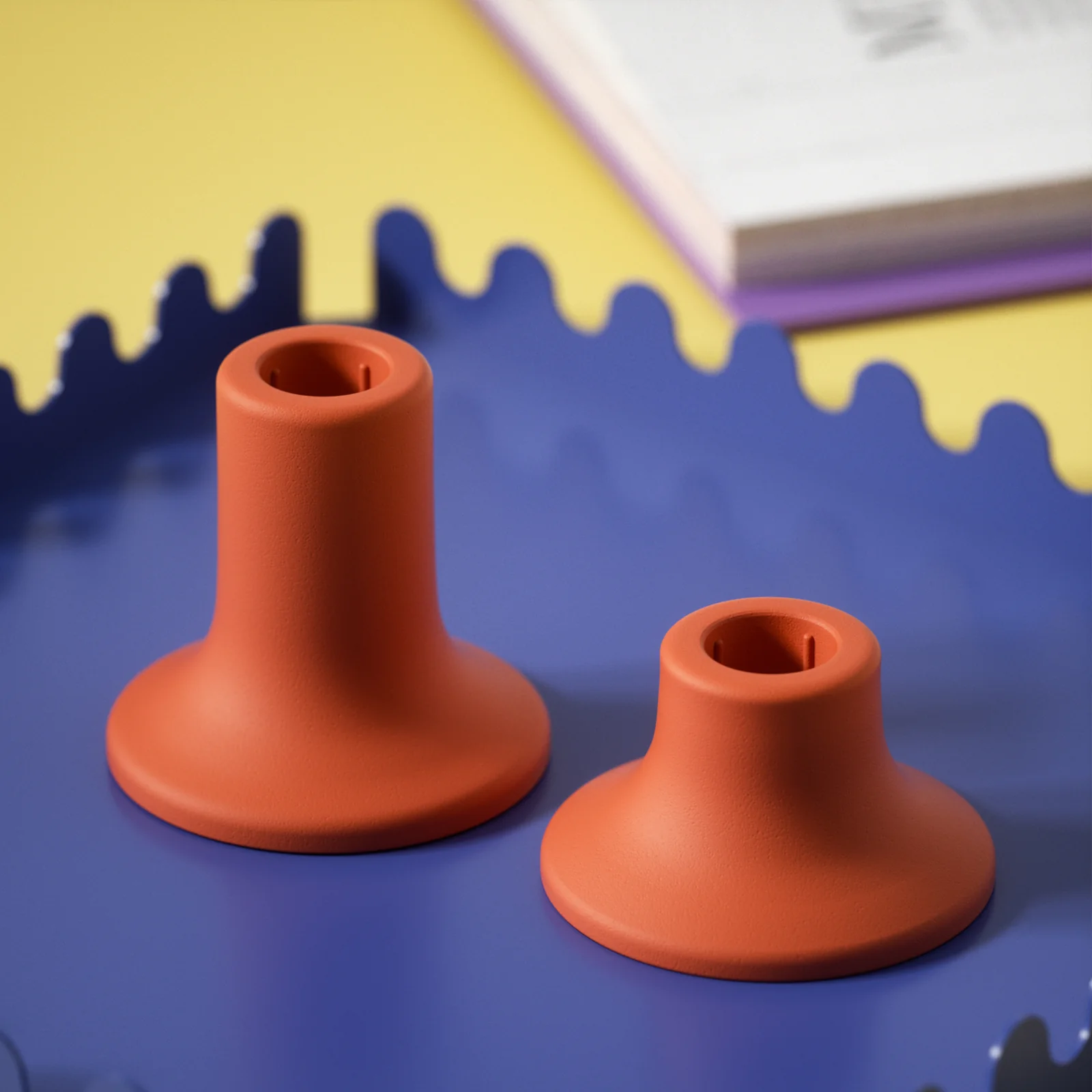A Set of Two Round Taper Candle Holder Silicone Mold - Image 6