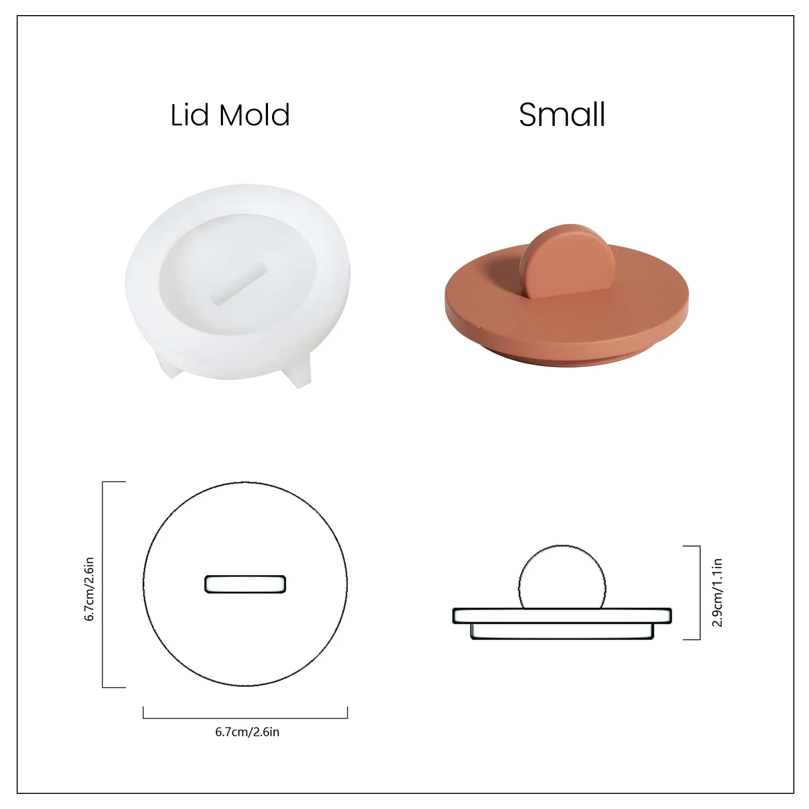 Simple Style Candle Jar with Lids Silicone Mold - Image 11