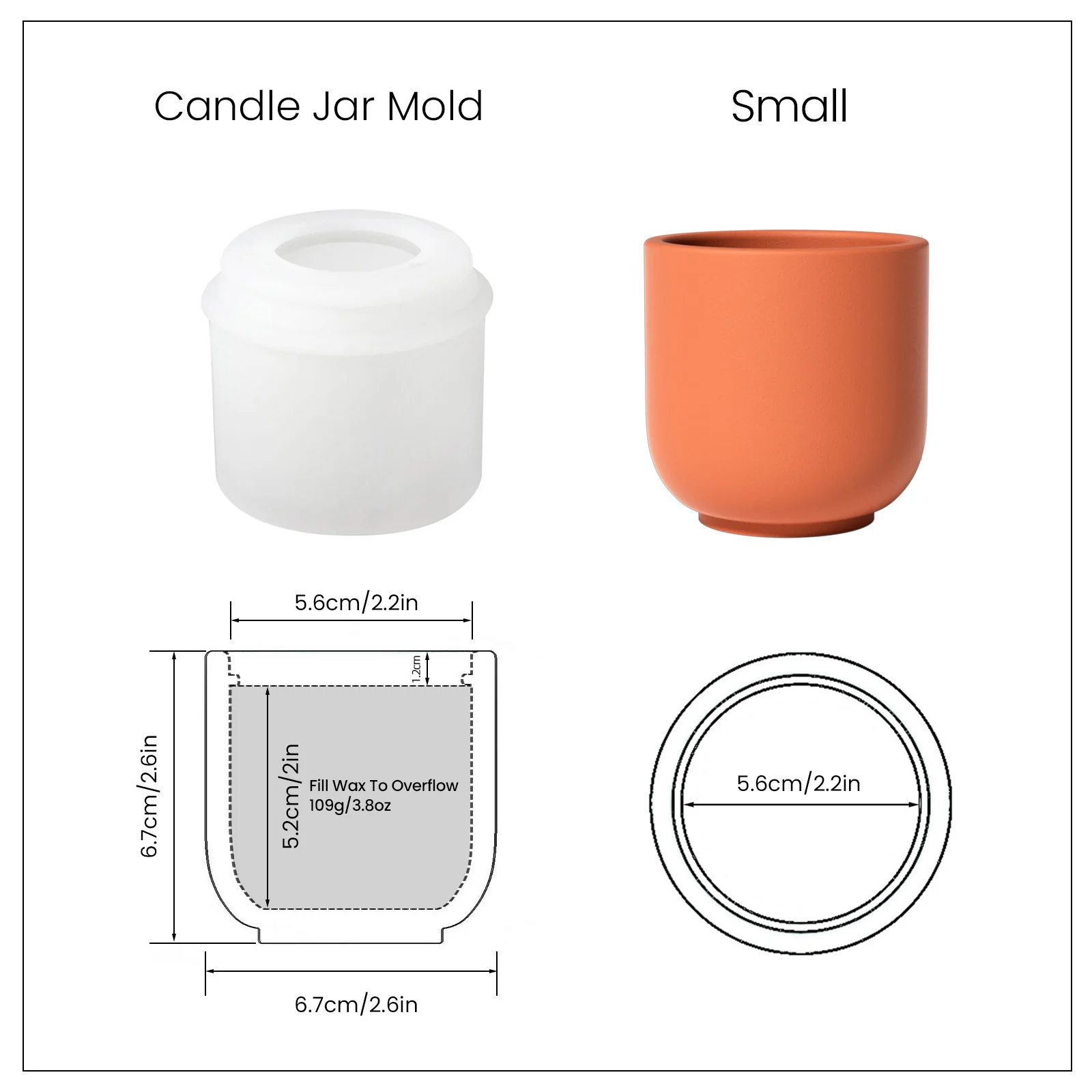 Simple Style Candle Jar with Lids Silicone Mold - Image 9