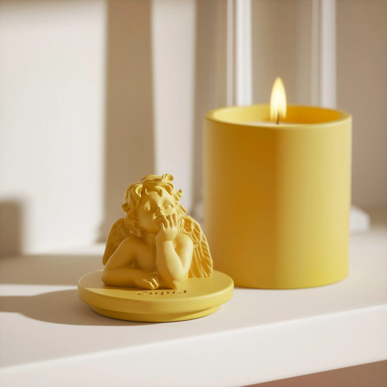 Mythology Sculptures CUPID Concrete Candle Jar Silicone Mold - Image 4
