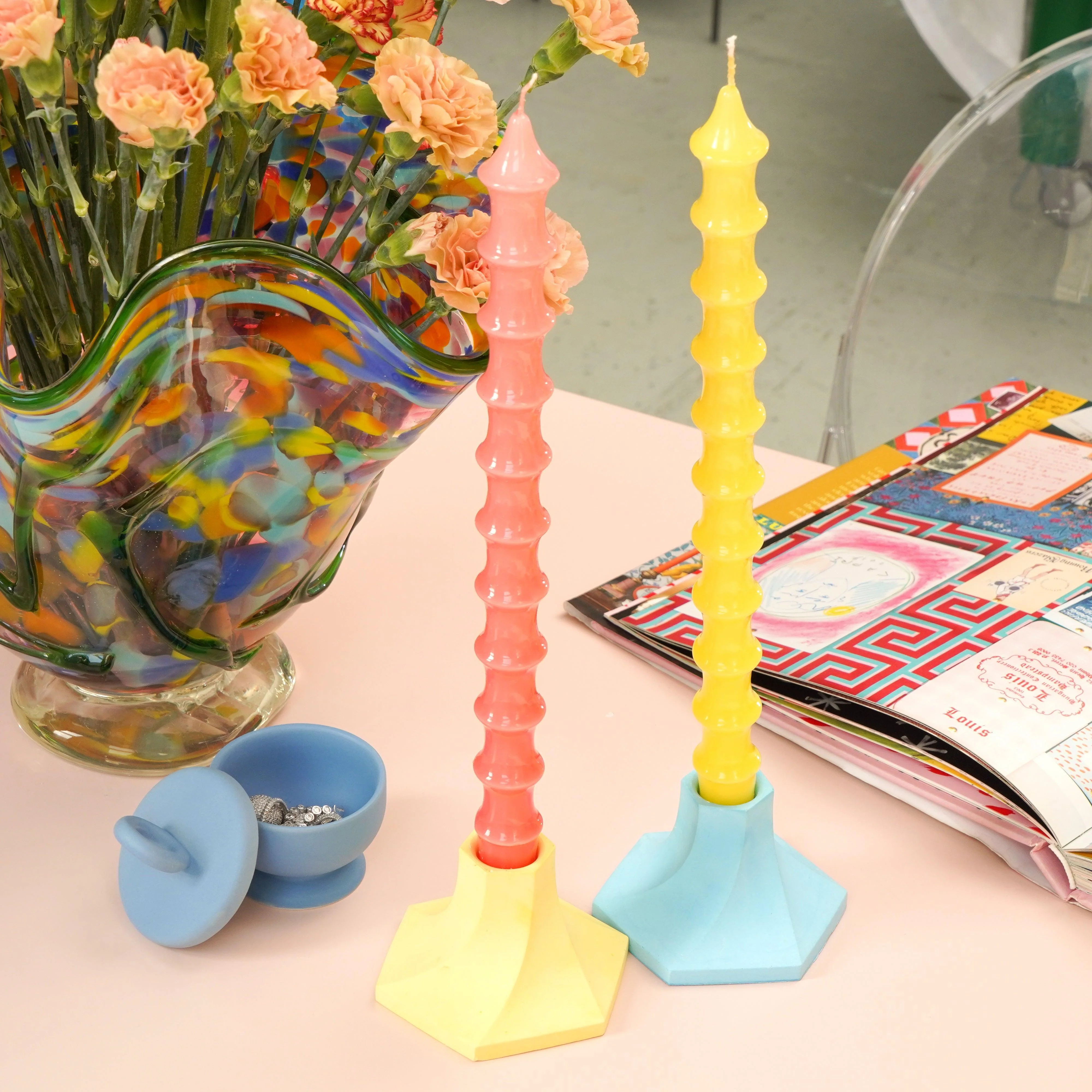 Bamboo shaped Spiral Long Taper Candle Mould - Image 6