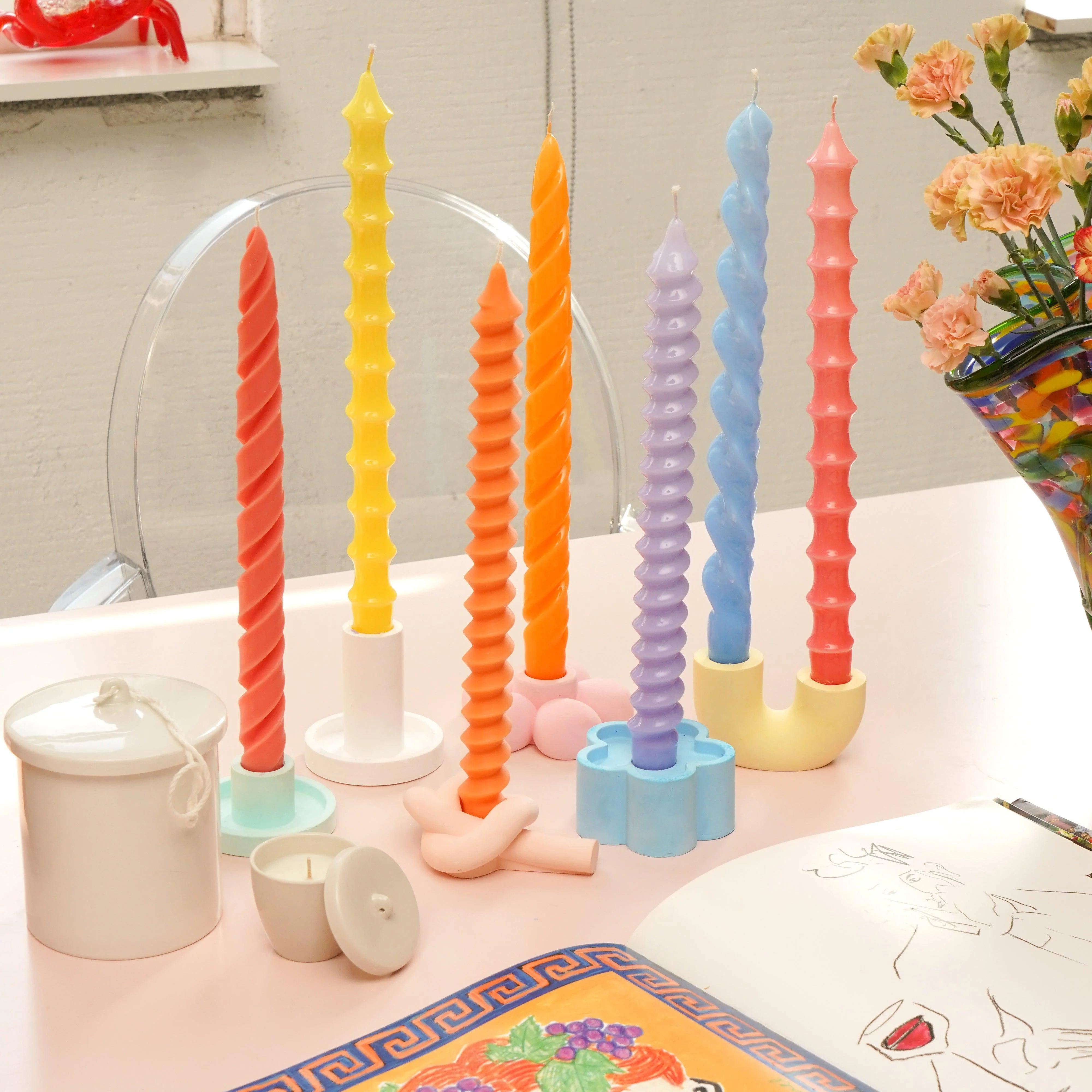 Elegant Spiral Long Taper Candle Silicone Mould - Image 7