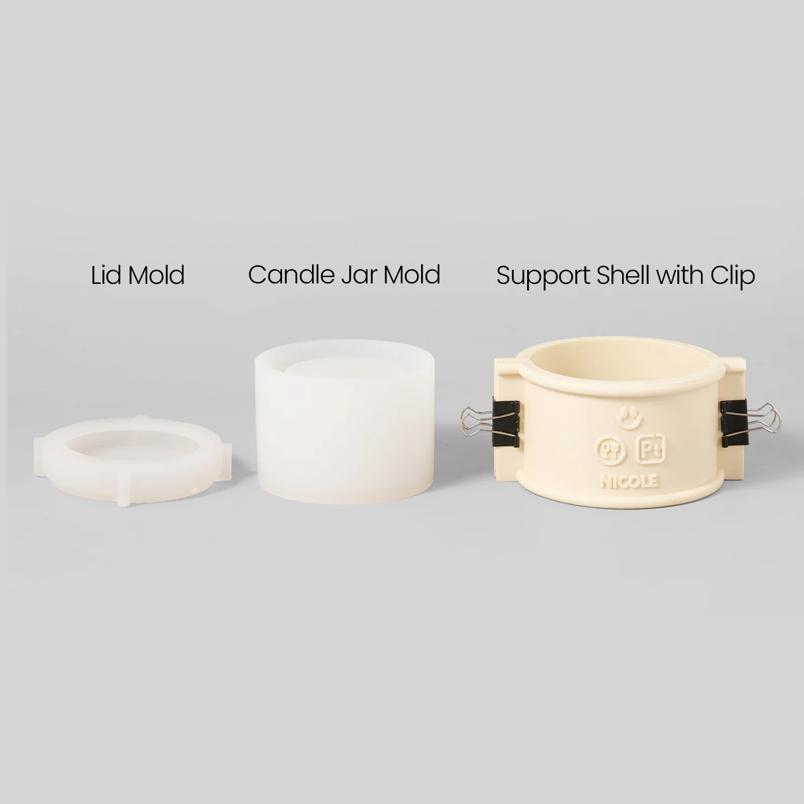 Pepper Please Studio × Boowan Nicole ｜ 3.9oz Elegance Candle Jar Silicone Mold & Candle Refill Mold - Image 9