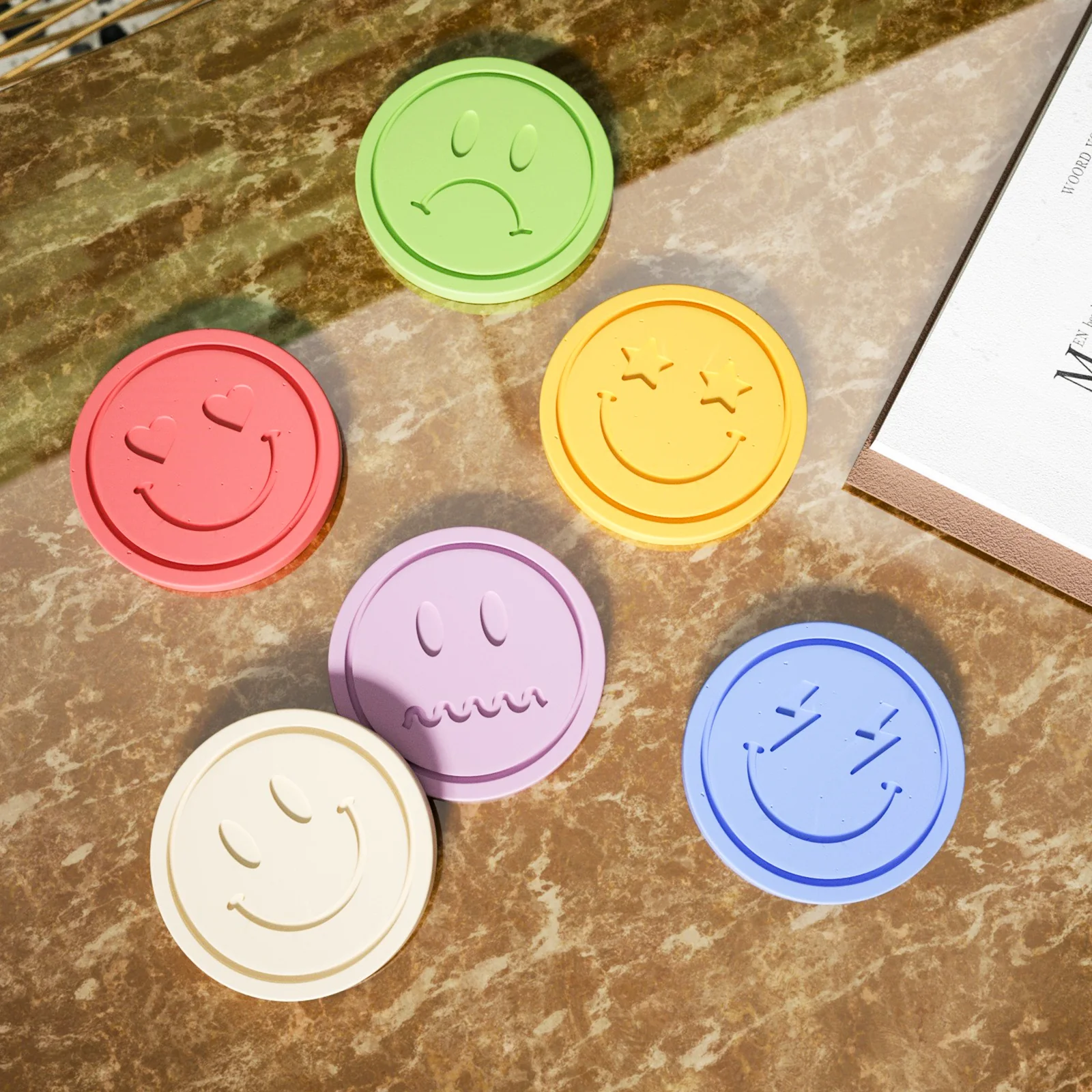 Emoticon-Ⅱ Concrete Coaster Silicone Mould - Image 7