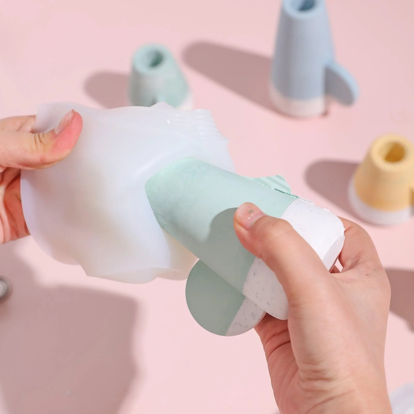 High Geometric Taper Candle Holder Silicone Mould - Image 2