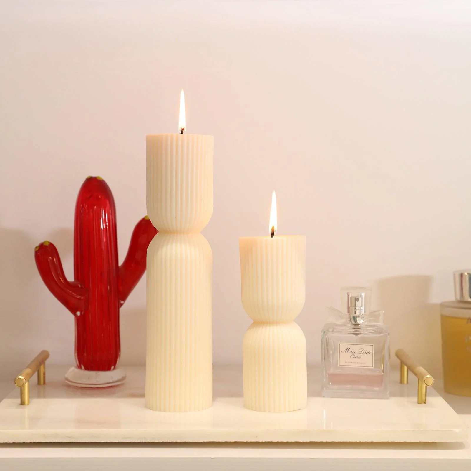Ribbed Pillar Candle Silicone Mold - Image 6