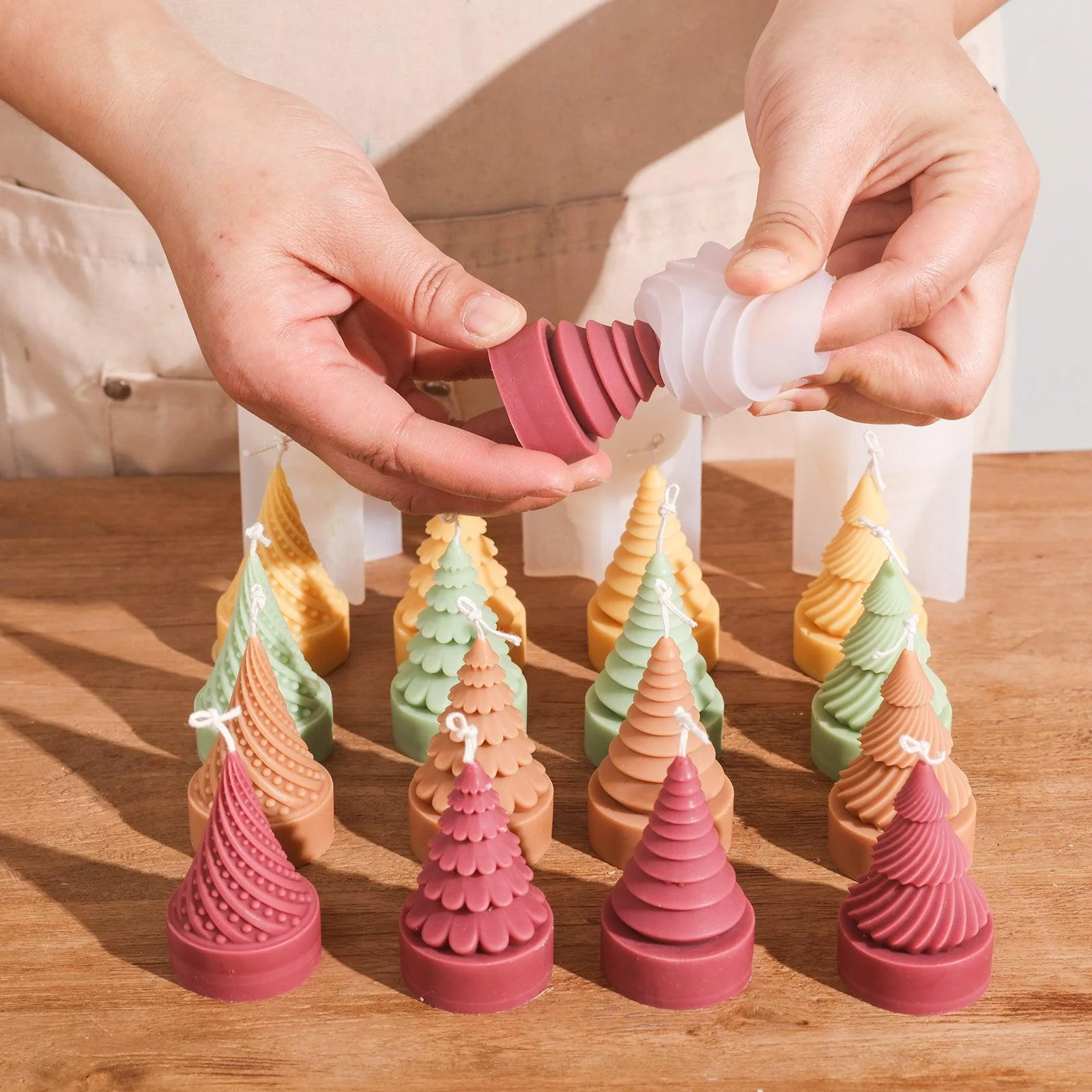 Miniture Christmas Tree Candle Silicone Mold - Image 3